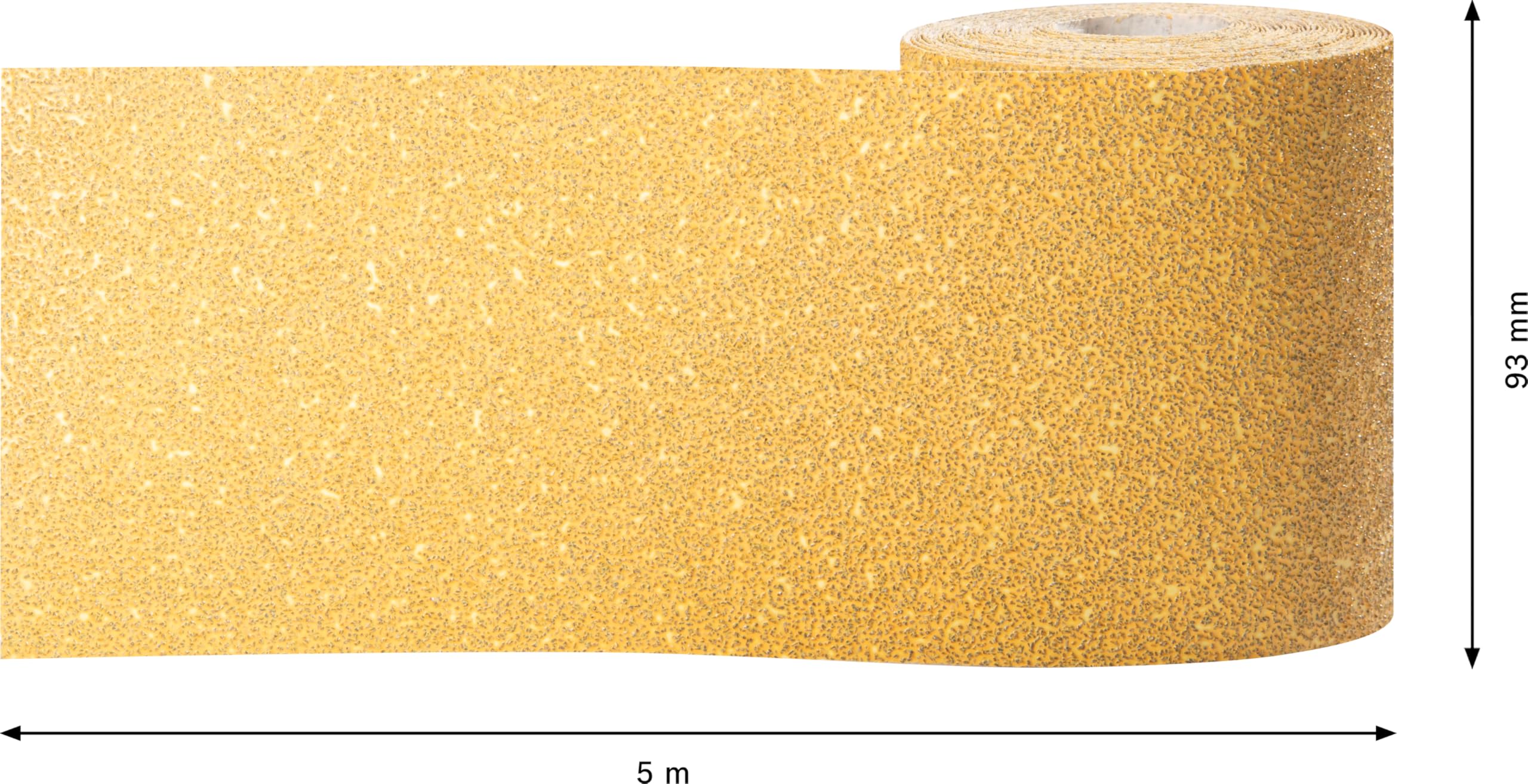 Rouleau Abrasif Expert C470 Bosch - Grain 180 - 93mm X 5m - Pour Bois Dur Et Peinture - Anti-Colmatage