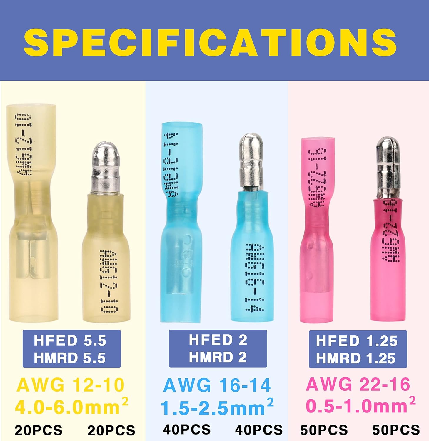 Blасk Frіdау - 40% оƒƒ haisstronica 220PCS Heat Shrink Bullet Connectors-Heat Shrink Spade Connectors-Quick Disconnect Wire Connectors -Female and Male Crimp Connectors,Automotive Electrical Bullet Connectors