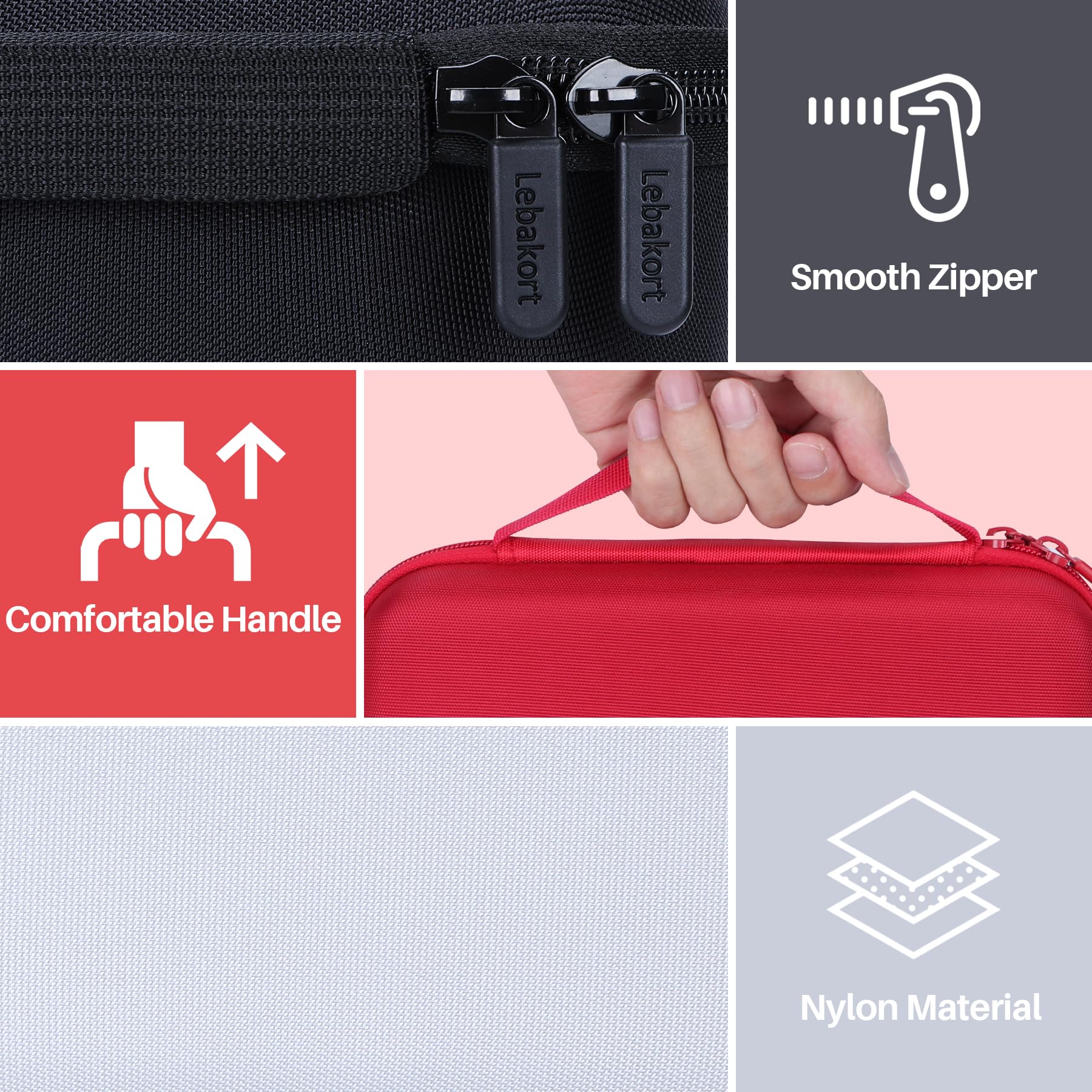 Lebakort Duro Viajar Caja Estuche Funda para Beats Pill Altavoz Bluetooth Inalámbrico (Negro)