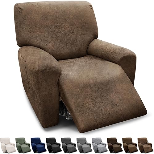 Miniatura 84 de Fundas para sillón con cojines en forma de T de 2 piezas, apariencia de cuero, funda para sofá, funda para silla, protector elástico para muebles,