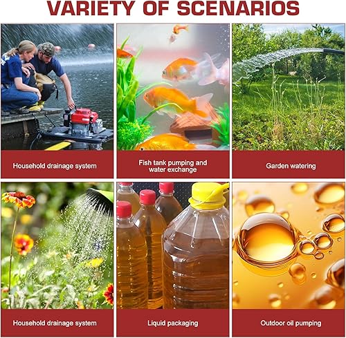 Miniatura 7 de Bomba de taladro eléctrica para agua, configuración actualizada con vástago manual, con instrucciones, bomba de transferencia de agua portátil,