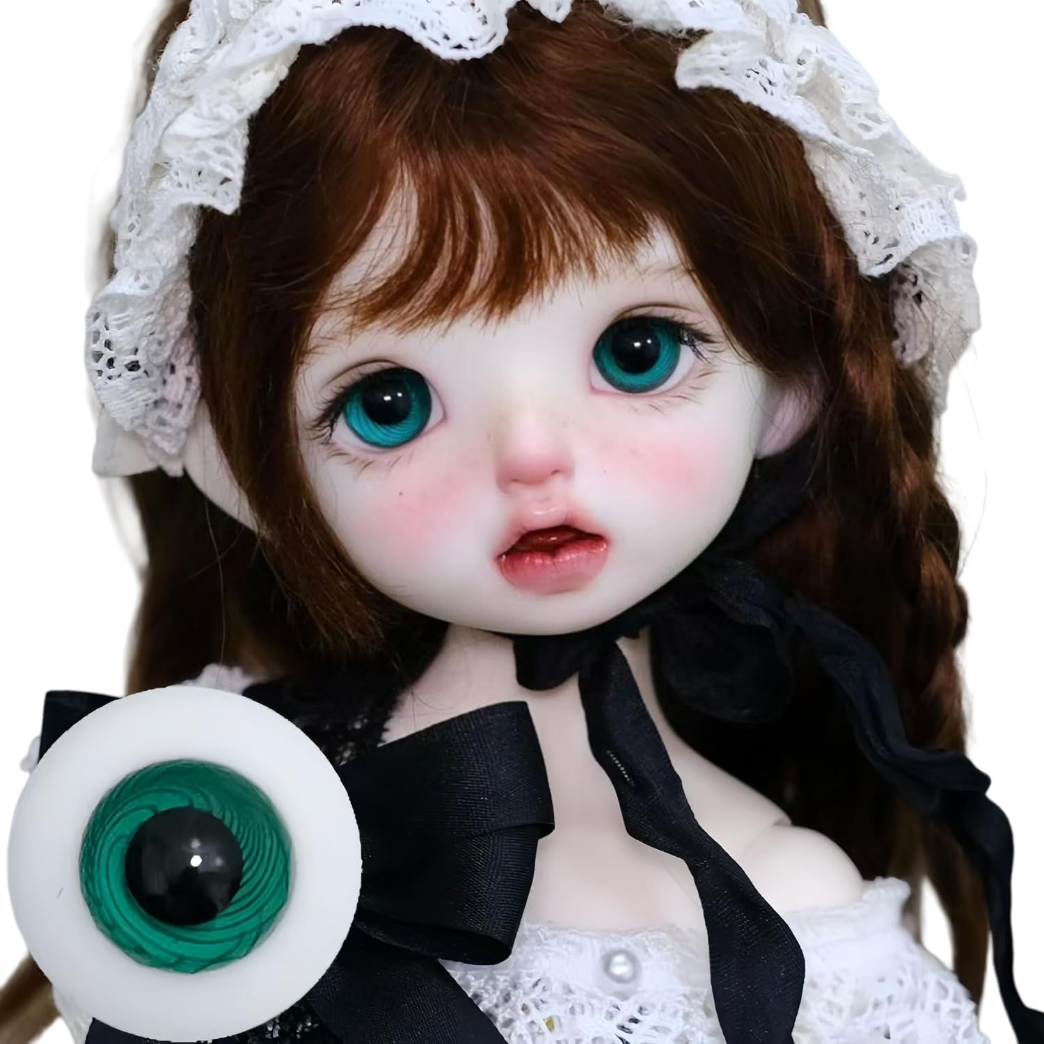 BJD Doll Eyes1/3/14 1/6 Handmade Glass 12mm/14mm/16mm Doll Eyes for BJD SD Dolls DIY Accessories (T, 1/6(12mm))
