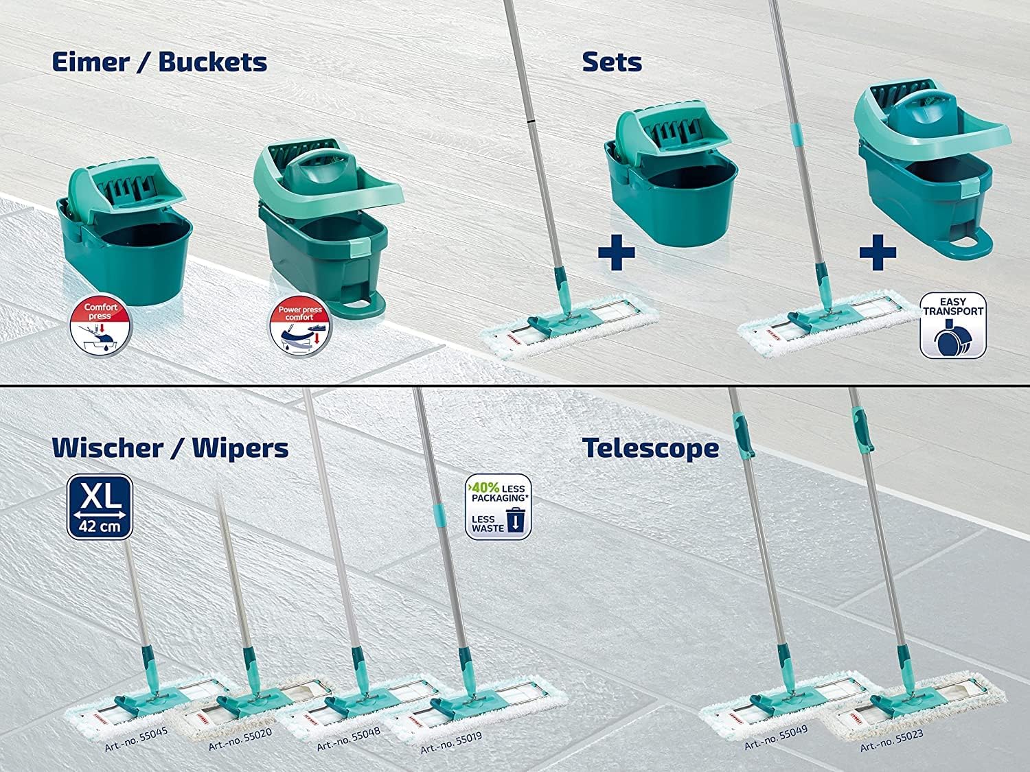 Leifheit Profi Compact Squeeze Mop Press