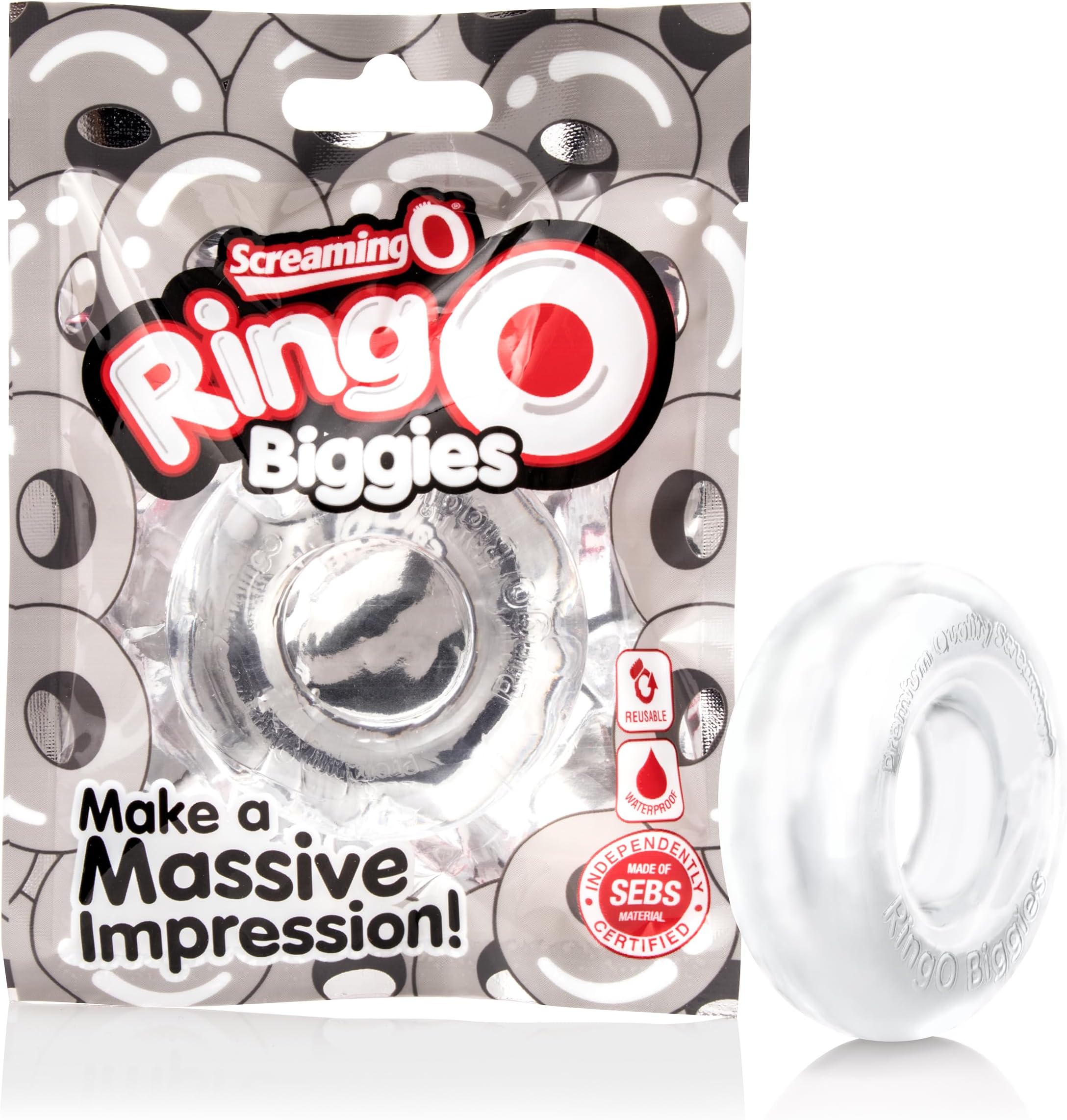 Screaming O Ringo Biggies Colossal Cock Ring, Clear