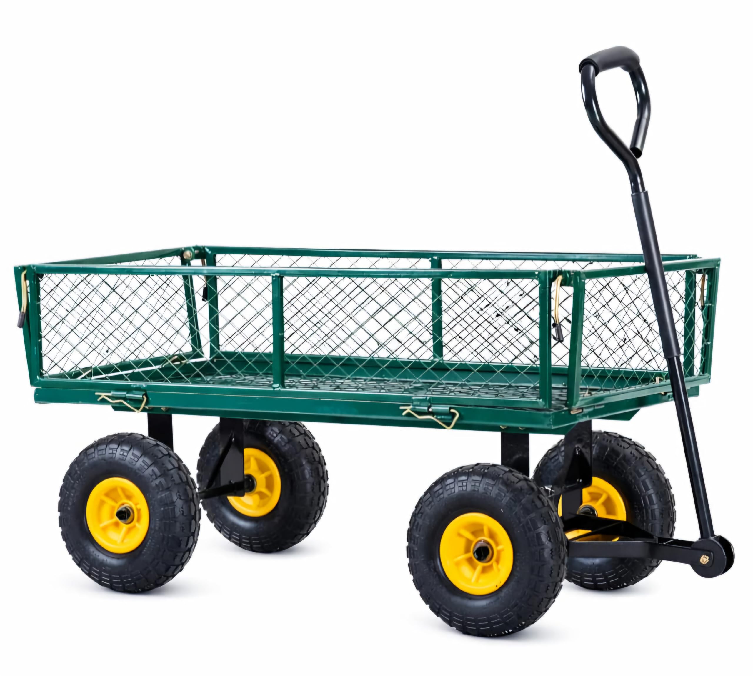 Robuster Metallwagen mit Einer Tragkraft von 300 kg in Grün