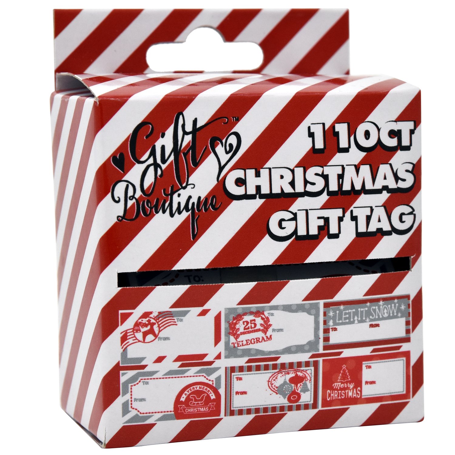 Amazon.com: 110 Count Christmas Gift Tag Stickers - Elegant Red