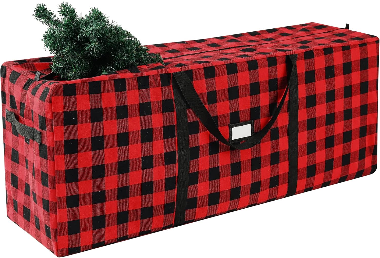 Christmas Tree Storage Container Bag, Fits Up to 7.5 FT Artificial Dissembled Xmas Holiday Trees, Tote Waterproof 600D Heavy Duty Oxford, Durable Handles & Sleek Zipper Protect from Dust, Moisture