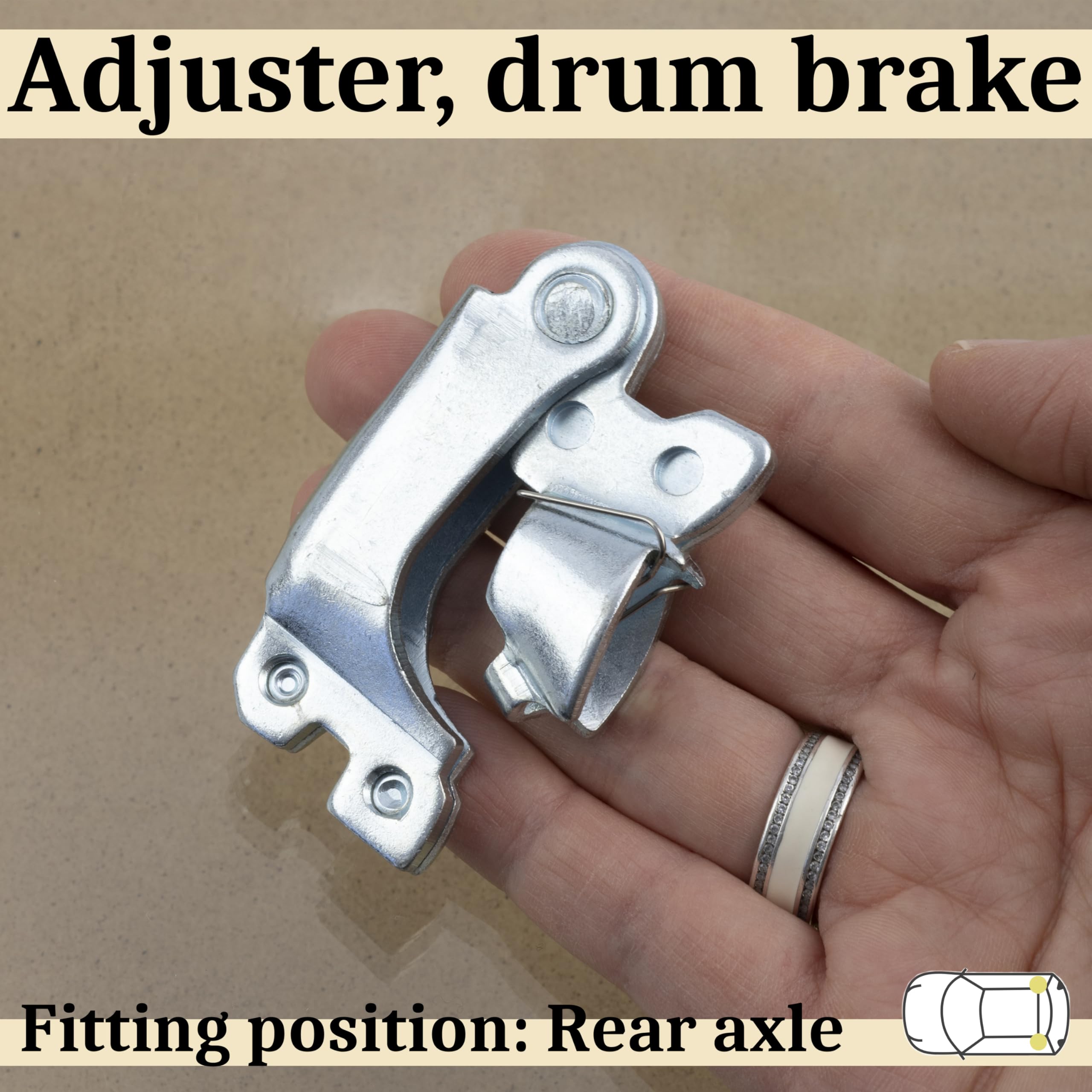 AERZETIX - C71180 - Regolatore, freno a tamburo - lato di montaggio asse posteriore - compatibile con numeri OE 77364020, 77364021, 77364022