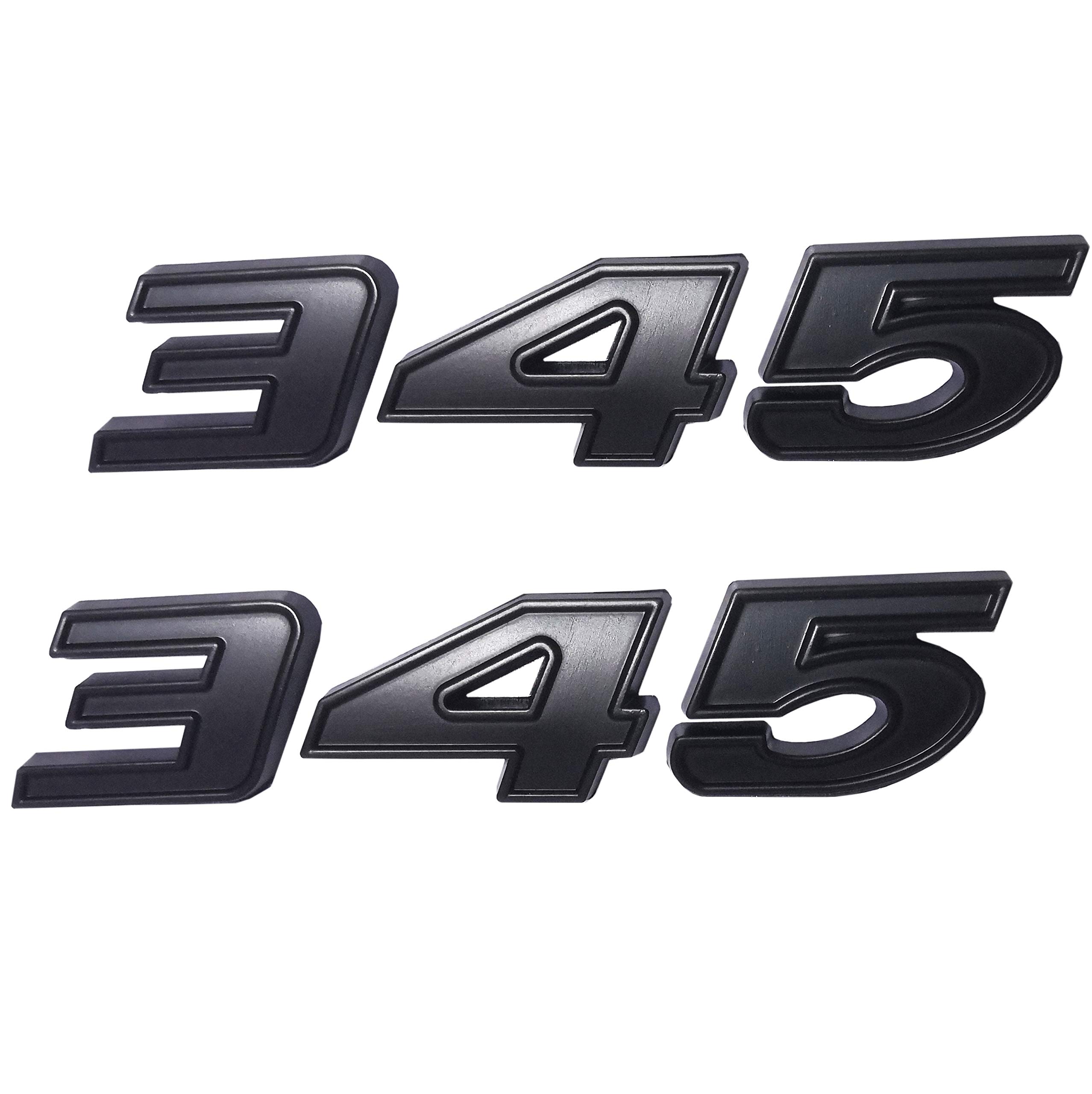 2Pc Chrome Trim Red 345 Emblem Badge Side Nameplate - Foto 6