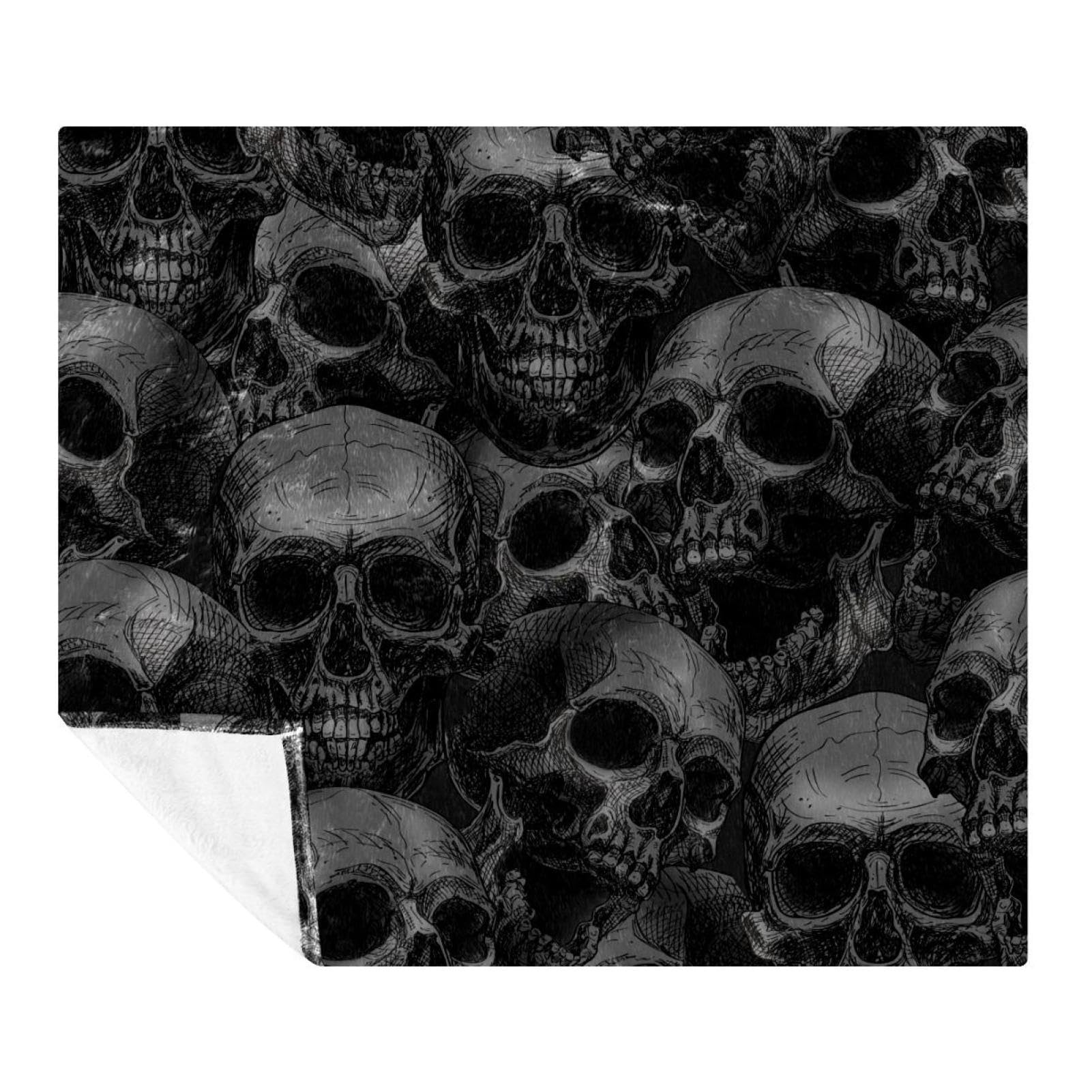 Couverture Halloween polaire microfibre légère plaid effrayant pour lit canapé voyage