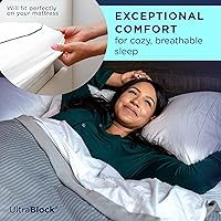 Vista 7 de Protector de colchón impermeable UltraBlock Premium, protector de almohada impermeable, algodón suave con funda de toalla, Algodón, Blanco, King