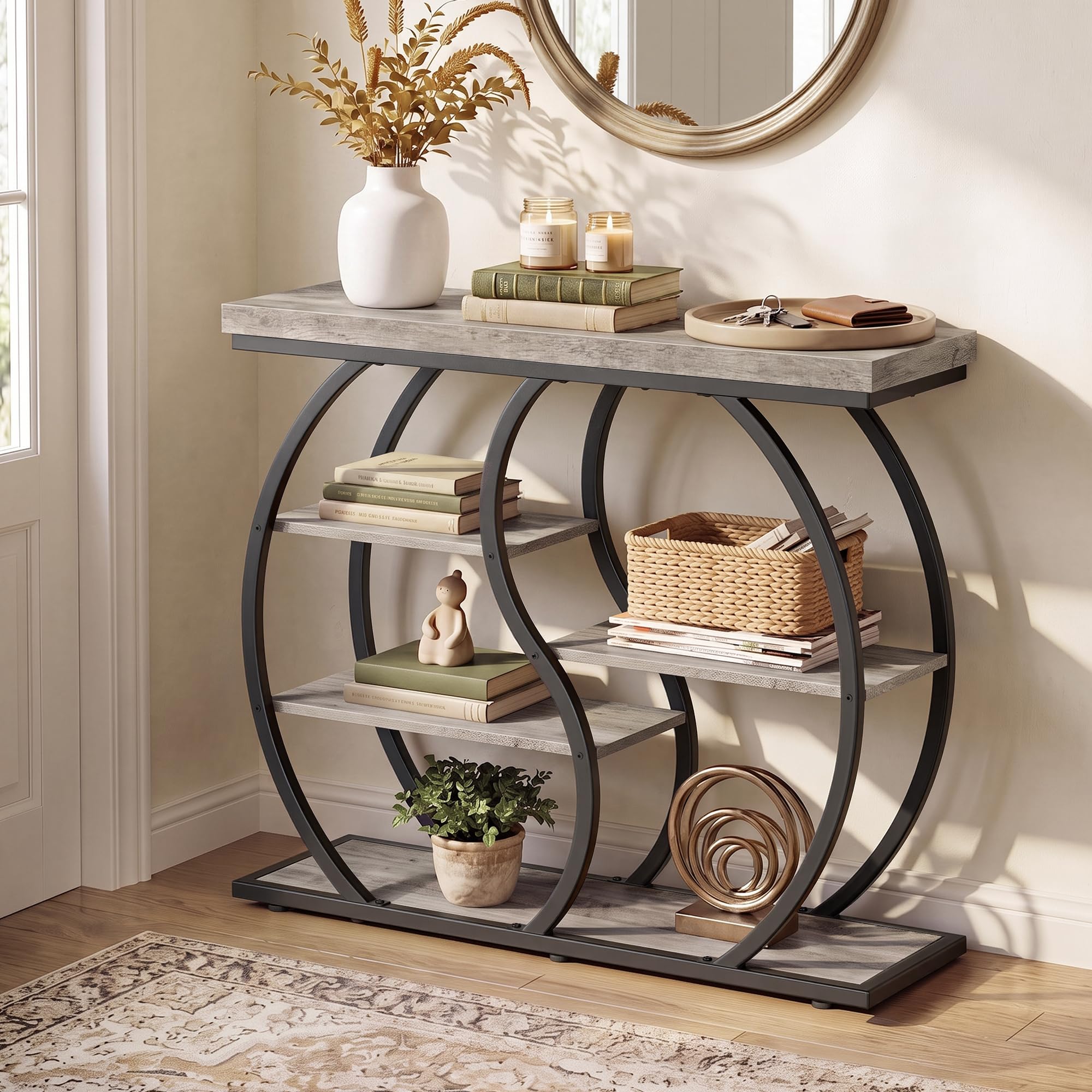 VASAGLE 39.4' 5-Tier Console Table