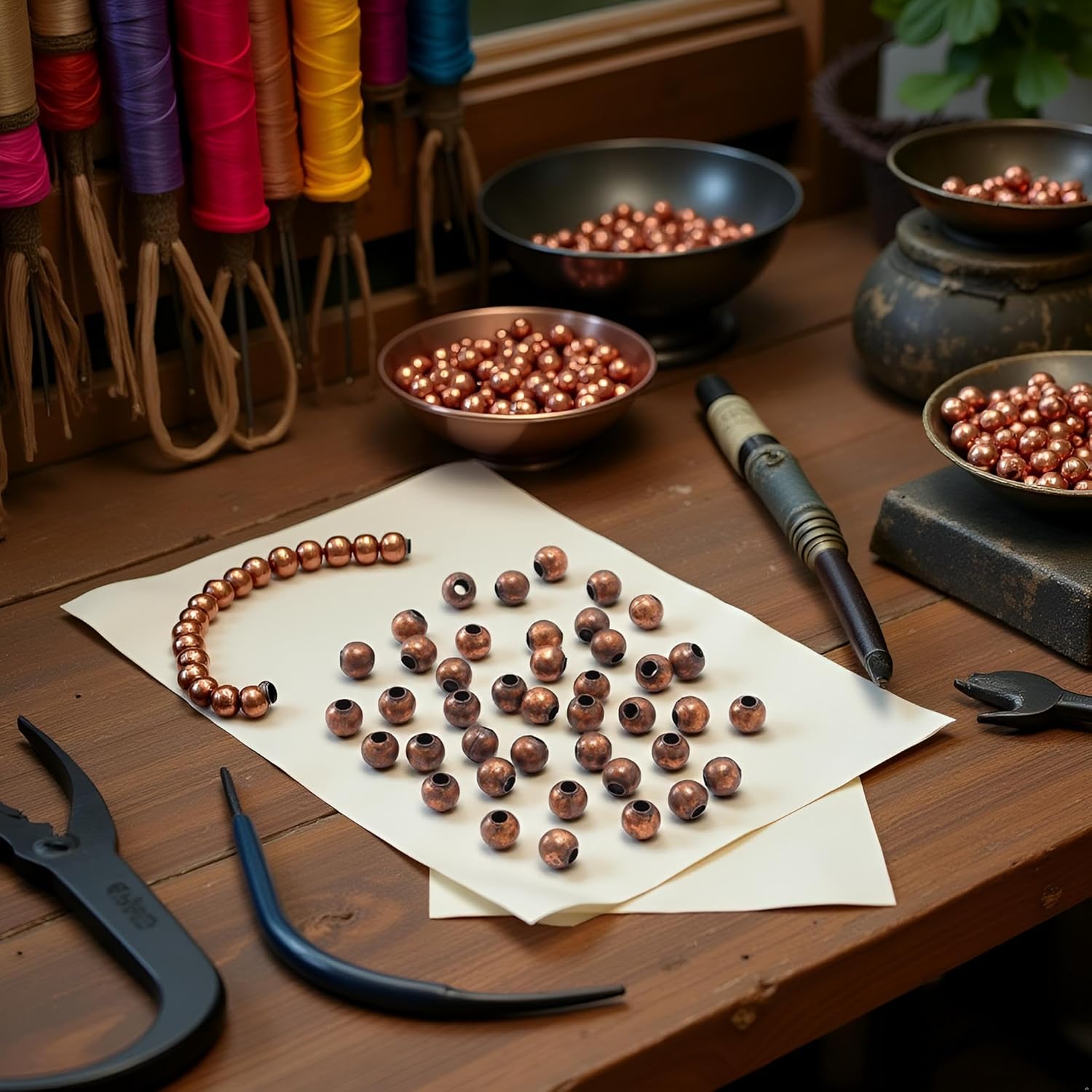 300Pcs/lot 3mm Antique Copper Round Spacer Beads Smooth Ball End Seed Metal Beading and Jewelry Making Findings Accessories Supplie Beads and Bead Assortments (0.12inch) - Image 7