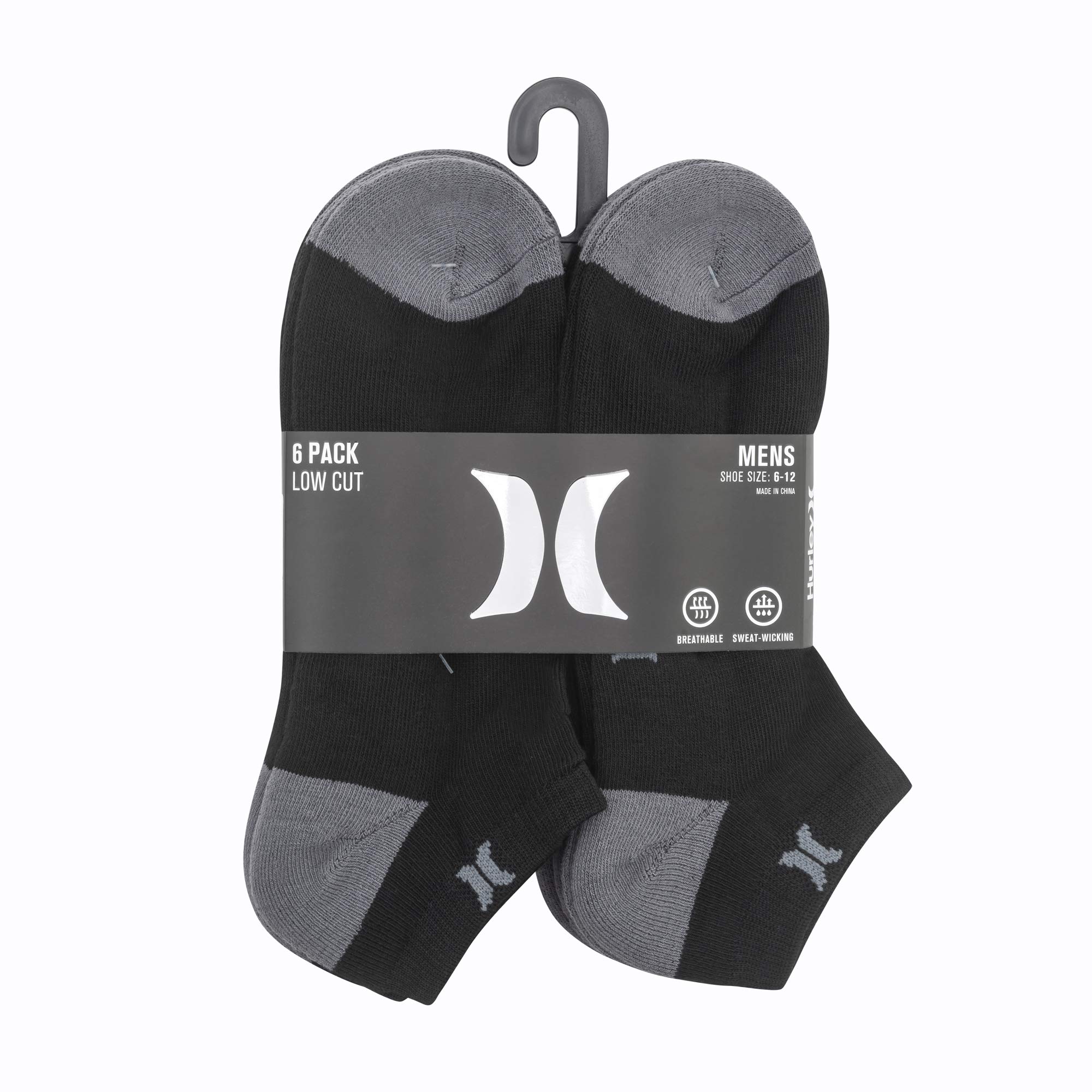 Hurleymens 6 Pack 1/2 Terry Low Cut Socks