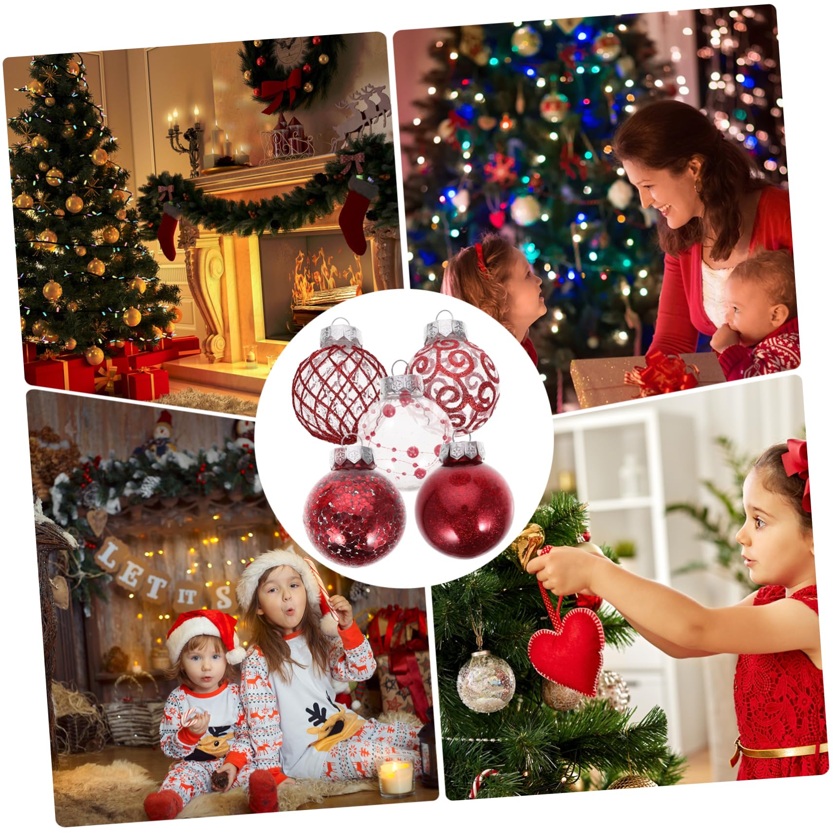 ORFOFE 30stücke Weihnachtsbaum-hängekugeln Weihnachtsdekor Ballornamente Weihnachtsbaumkugeln Hängende Dekorationen Für Weihnachtsfeiern