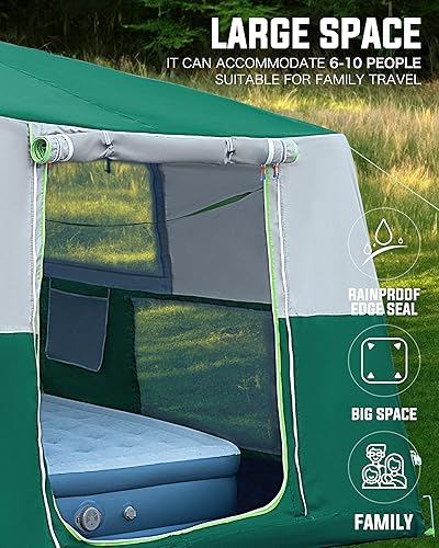 Miniatura 3 de Tiendas inflables de 14.1 x 6.5 x 9 pies para campamento, tienda de campaña portátil para 6810 personas, impermeable, resistente al viento, fácil