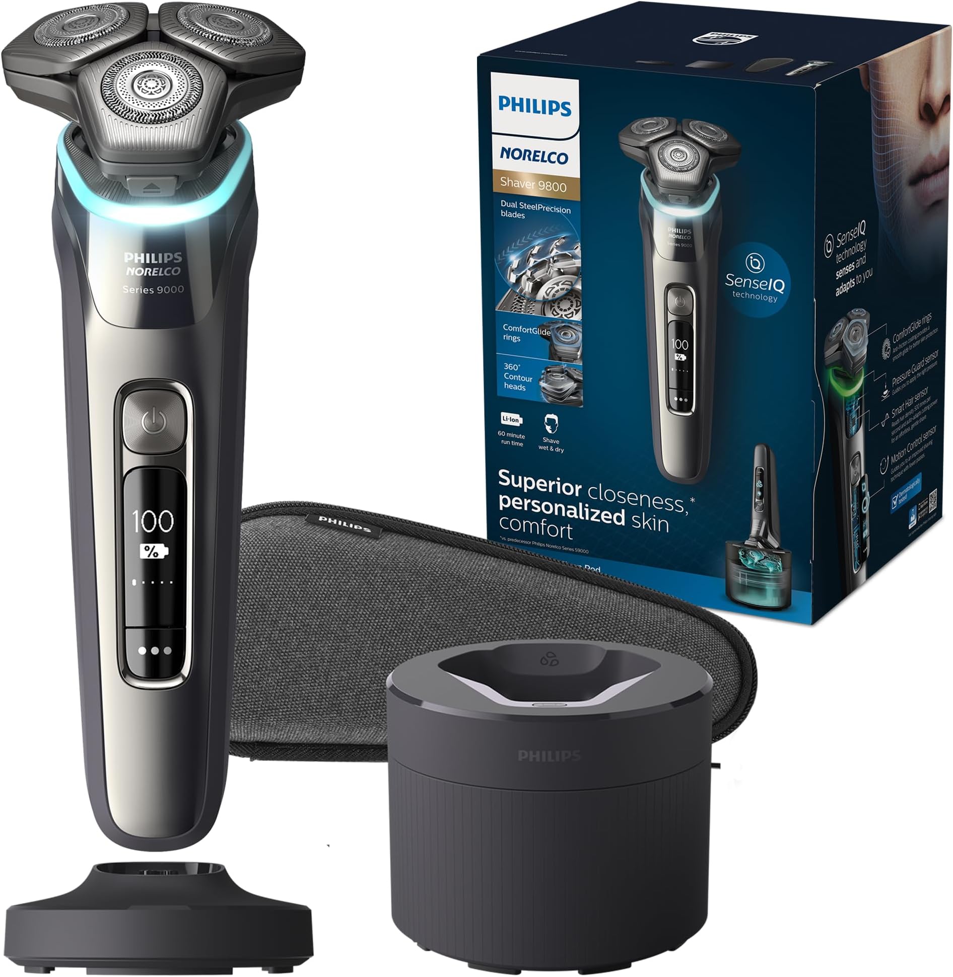 Amazon.com: Philips Norelco Shaver i9000 Prestige - Wet & Dry Electric ...