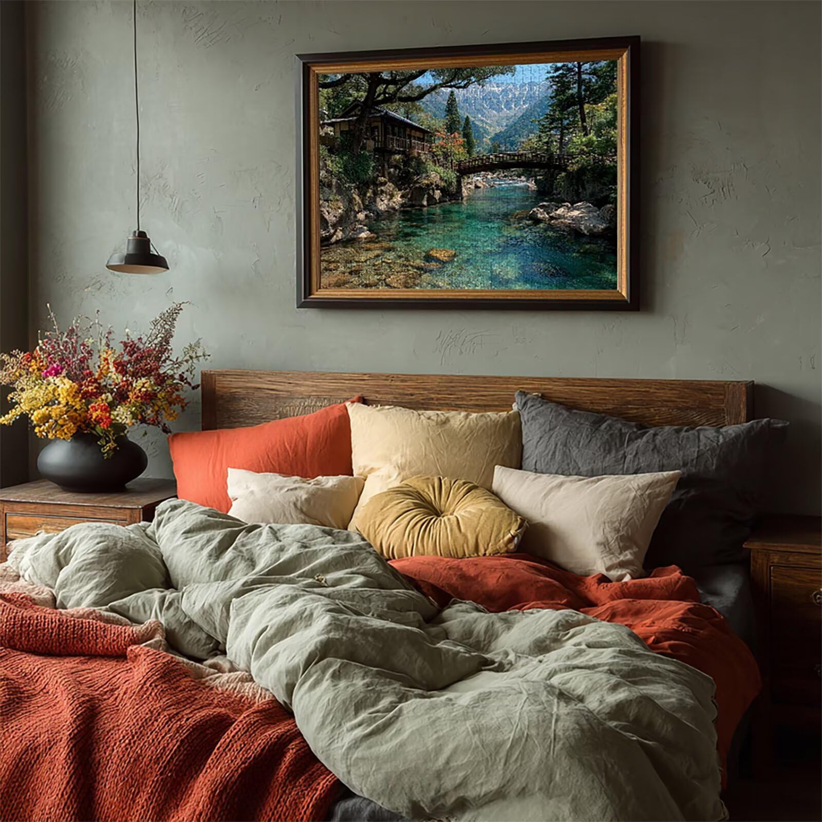 Puzzle 3000 elementów dla dorosłych drzewo, drewniane puzzle, 122 x 81 cm, części ściśle do siebie pasują, dla mężczyzn, kobiet, starszych seniorów, dekompresji, letnia dekoracja ścienna, prezenty