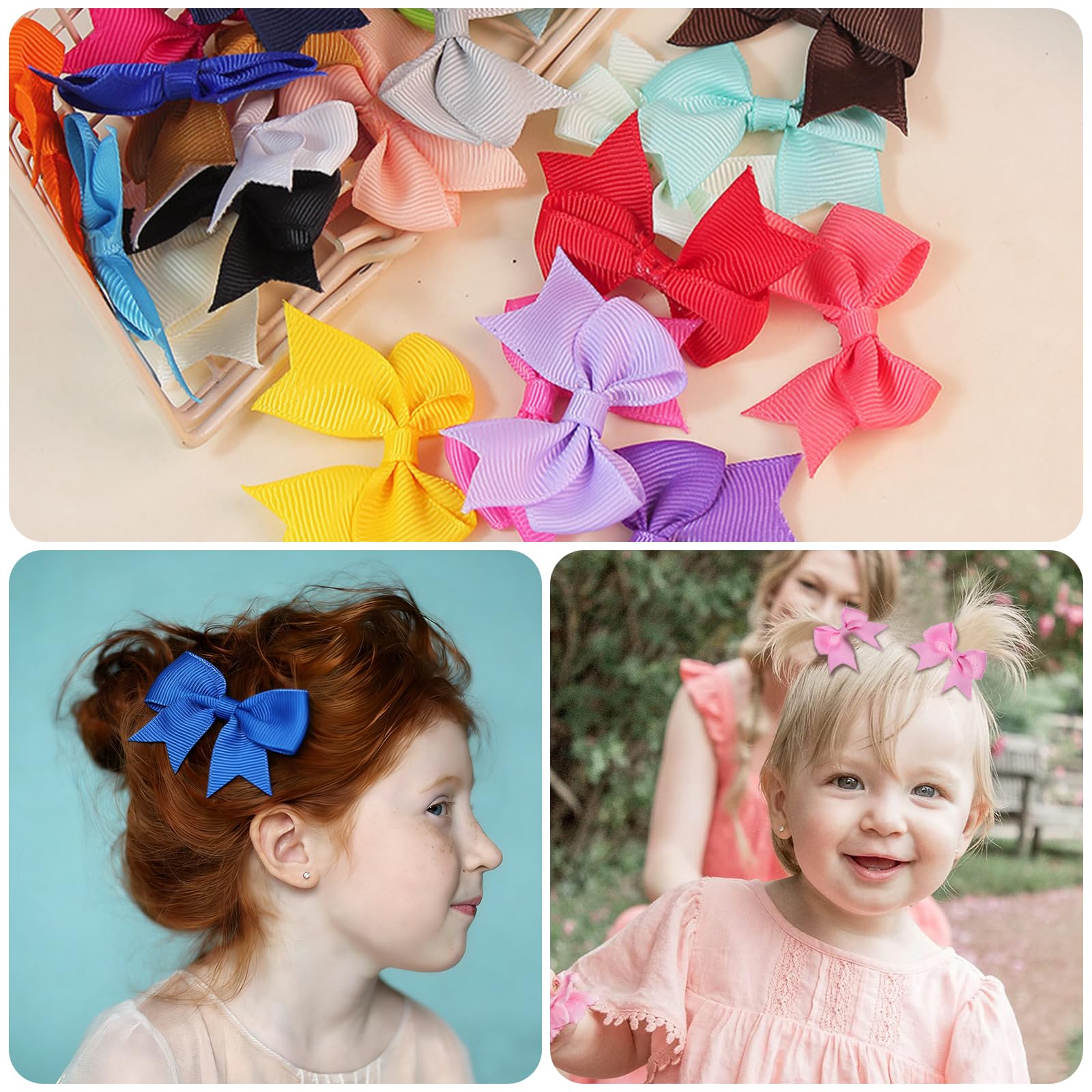45 Piezas Pinzas Pelo Mujer, Pinzas de Cocodrilo Horquillas Pelo Mujer, Coloridas Lazos Pelos Niña, Bonita Shorquillas Pelos Niña A la Moda Hair Clips, Versátiles Lazos Peloes Bebe para Bebés