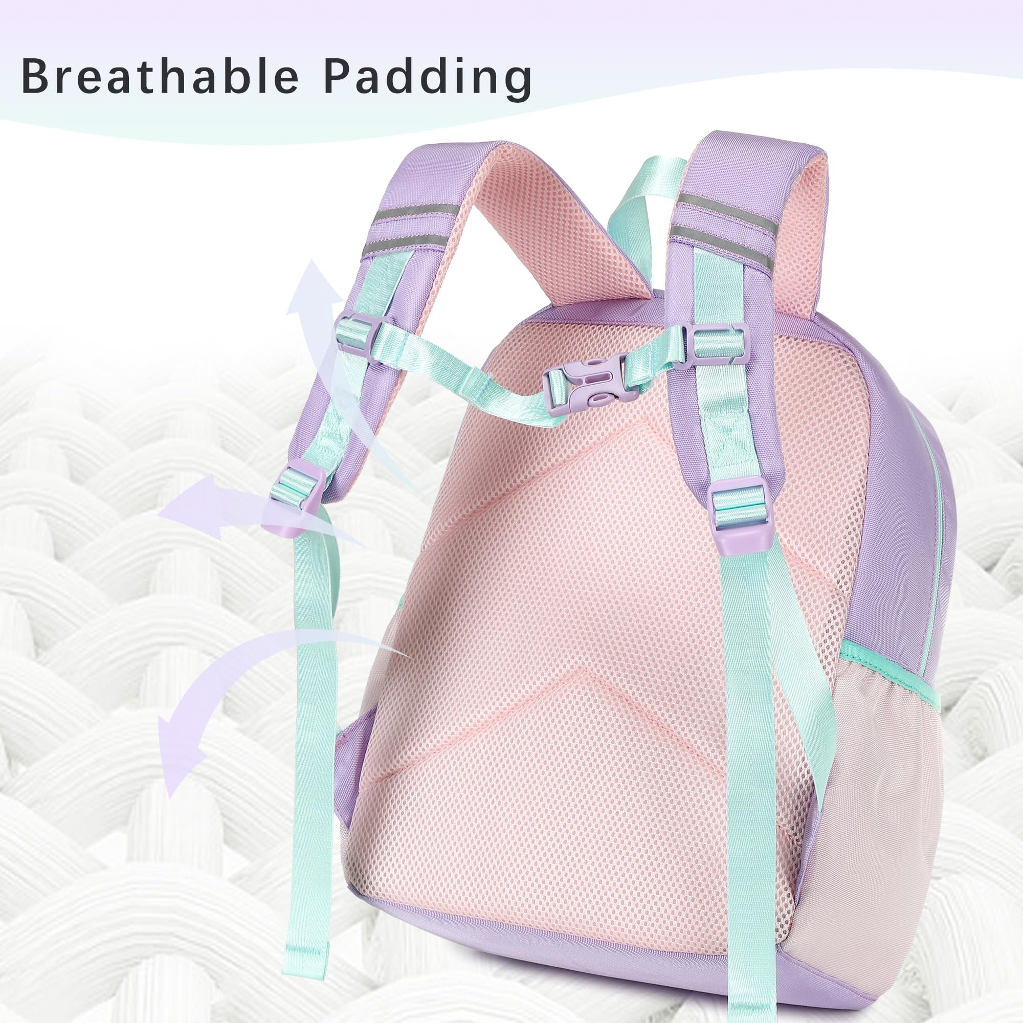 abshoo Kindergarten Backpack for Girls Preschool Backpacks School Bookbag for Kids 4-8(Pink and Purple)