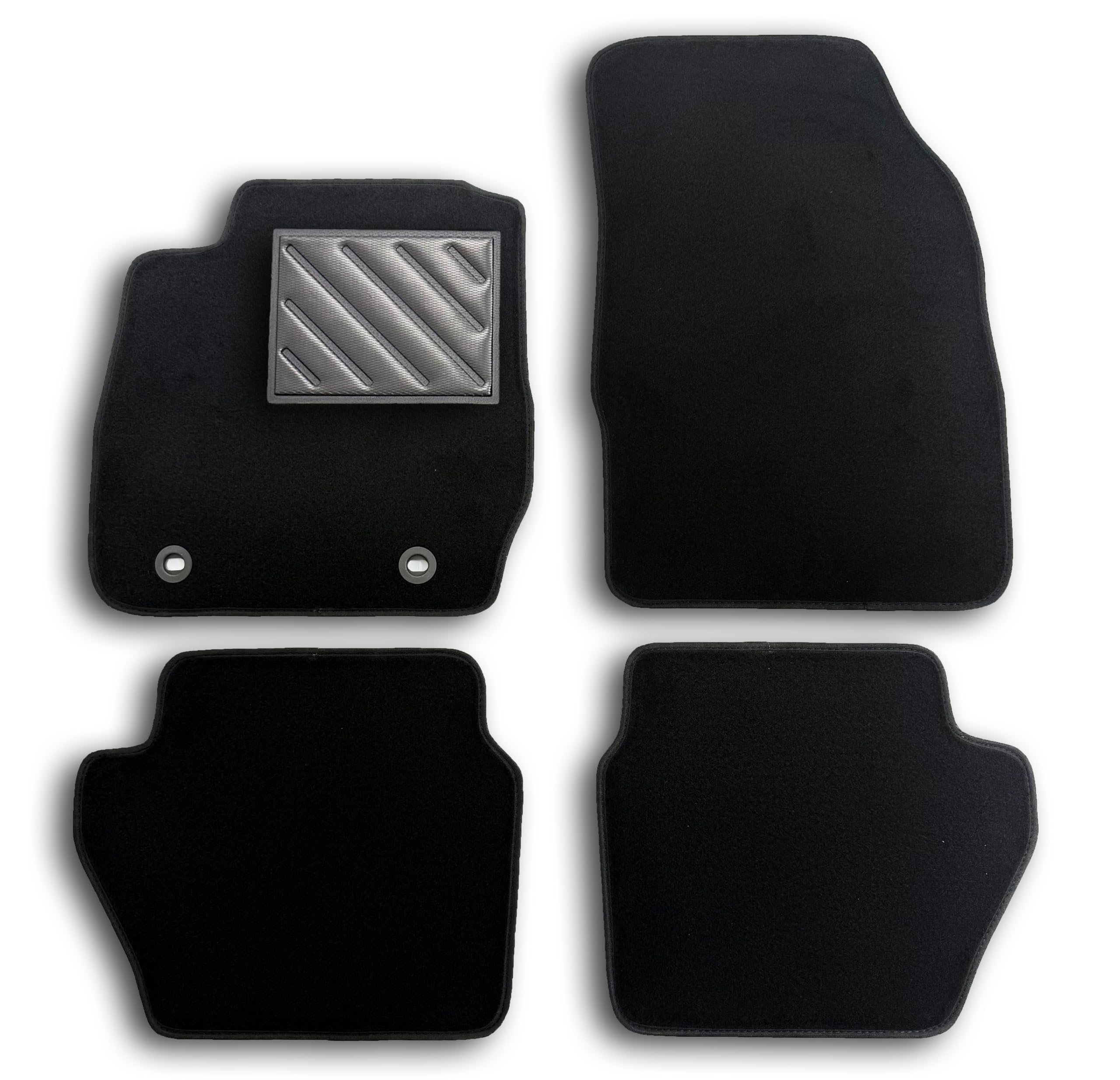 Alfombrillas para Ford Fiesta Vi MK6 2008-2011 BOTÓN Ovalado, Antideslizantes, umbral de Puerta de Goma Reforzada