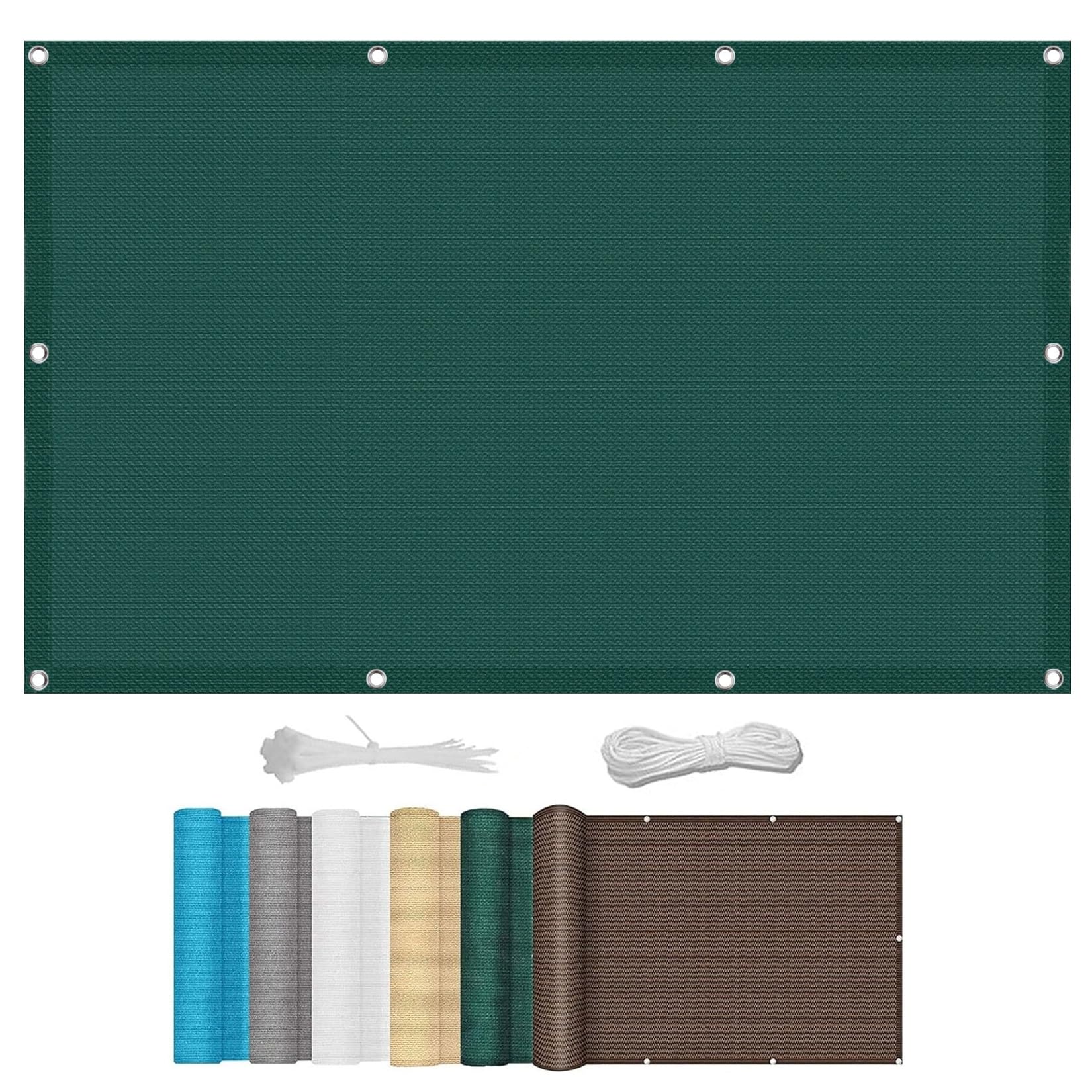 Filet d'ombrage extérieur 3,8x7,5m vert foncé pour serres et jardin