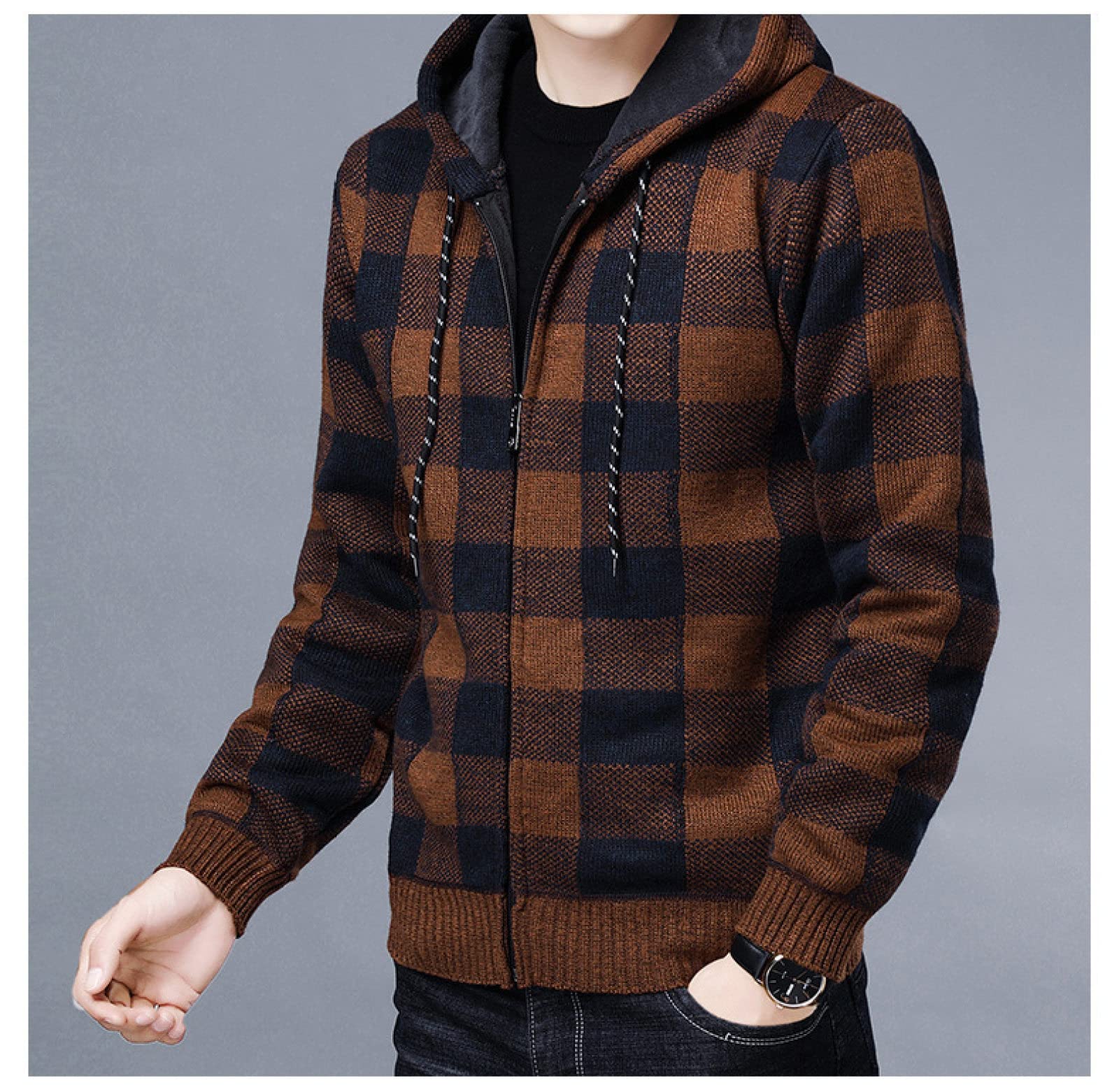 Veste en tricot cardigan homme pull décontracté de grande taille