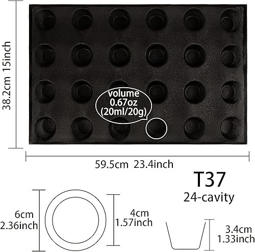 Miniatura 70 de Pan para hornear pan de hamburguesa Eclair perforado hojas de disco redondo de malla de silicona molde de 8 pan forma de círculo cónico