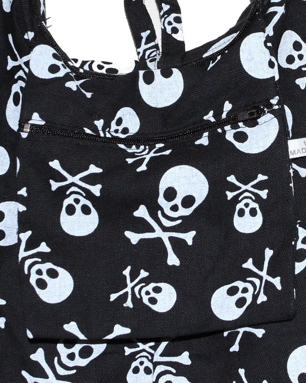 Skull Bohemian Boho Hobo Hippie Gothic Crossbody Bag Purse 33" Black - Image 3