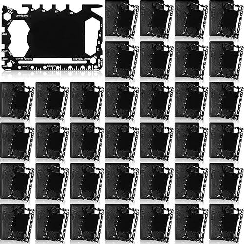 Cholemy 36 carteras para tarjetas de crédito, multiherramienta 46 en 1, de metal de acero inoxidable, herramienta de bolsillo de supervivencia,