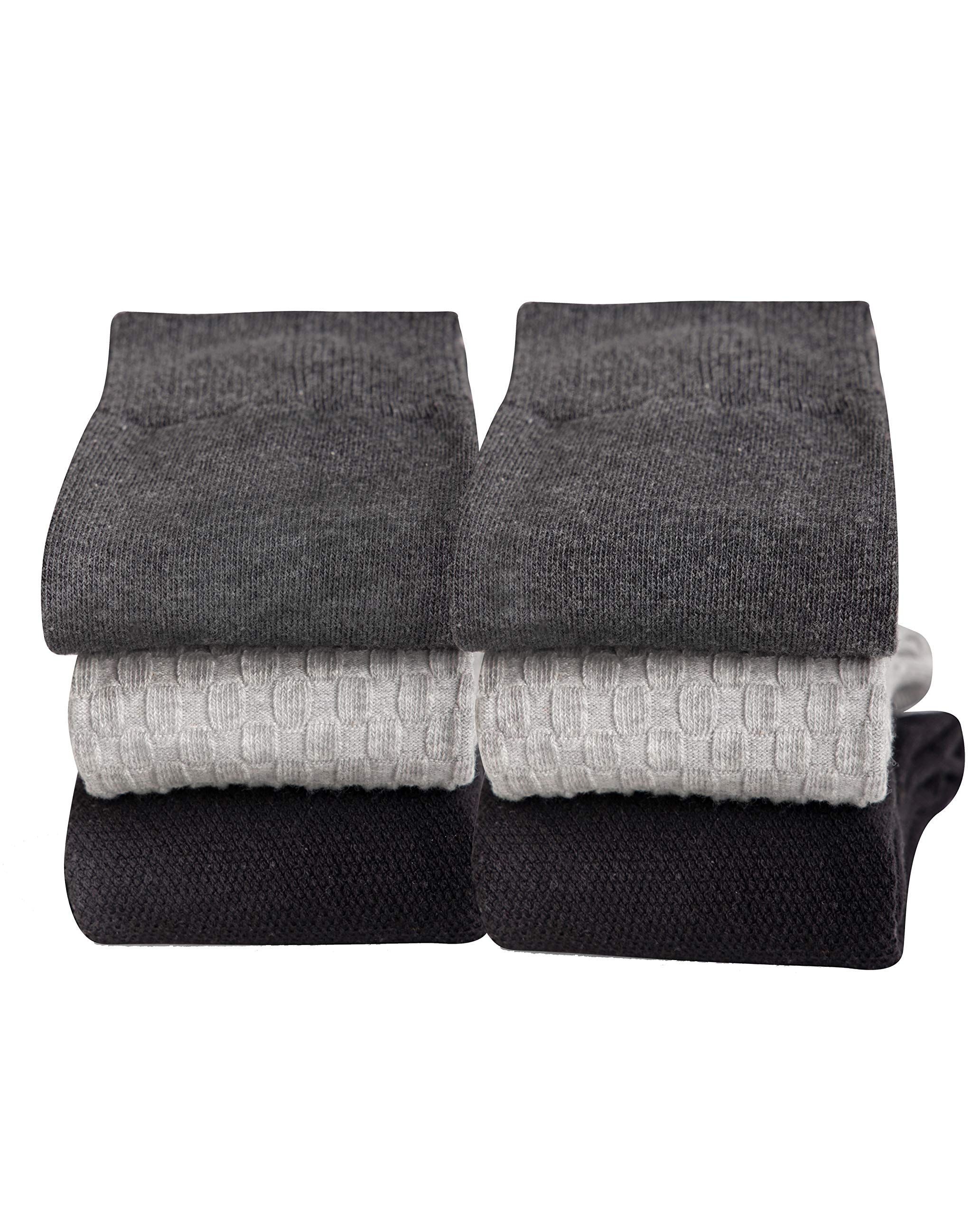 Just cottonMen's Crew and Dress Socks are Soft and Breathable. Solid & Pattern Socks Pack of 6