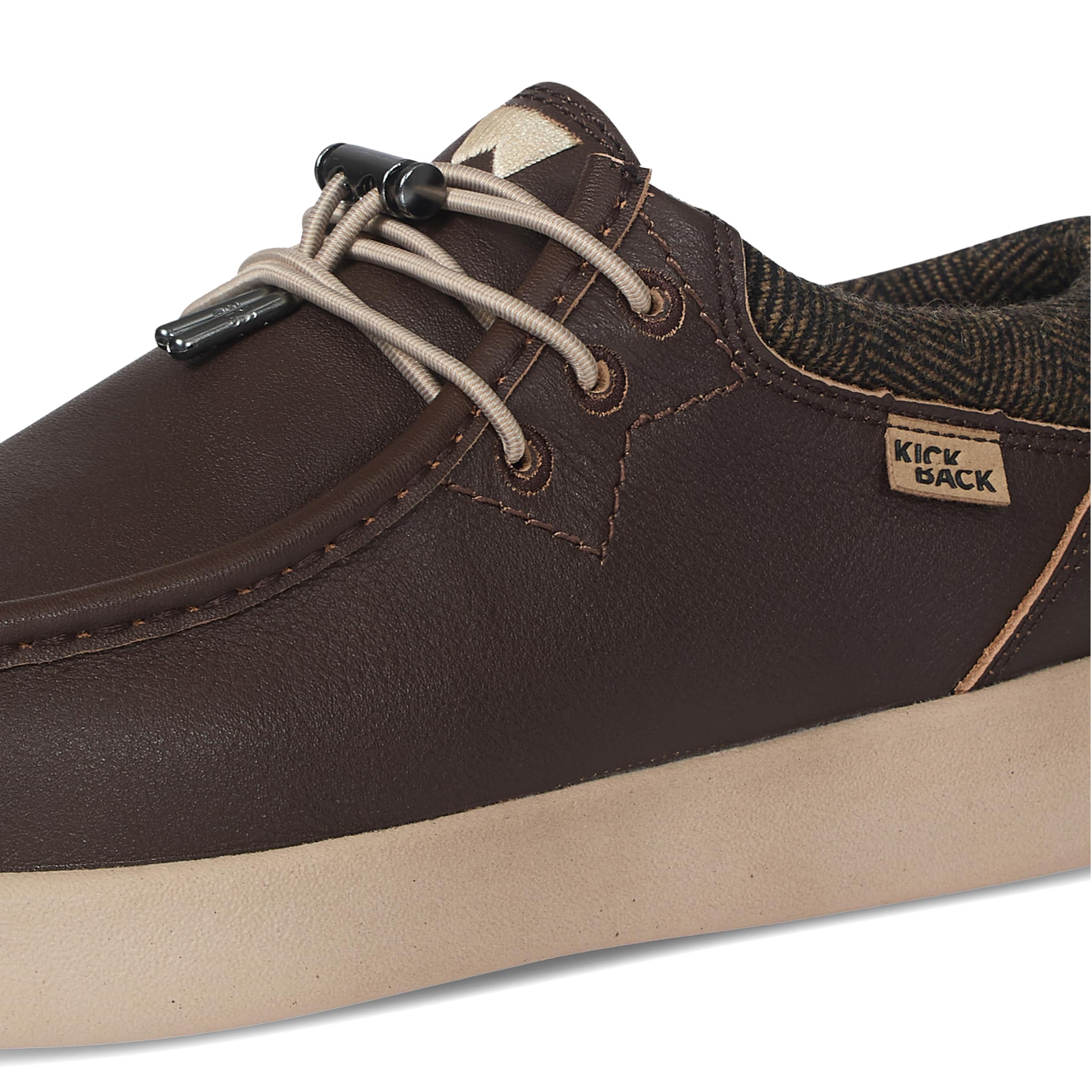Kickback Haven - Mocassini da Uomo - Scarpe Casual Leggere da Uomo - Tomaia in Morbida Pelle e camoscio - Lacci Elastici Regolabili - Suola Ammortizzata - Solette in Schiuma Attiva Foderate in Pelle