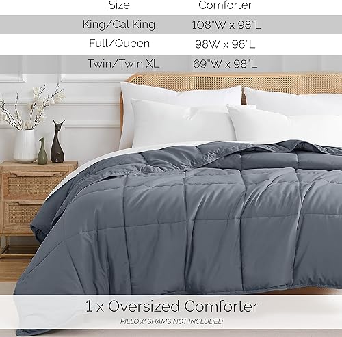 Miniatura 2 de Southshore Vilano - Edredón tamaño Queen o relleno de edredón de tamaño matrimonial, alternativa de plumón acogedor, microfibra ultra suave azul