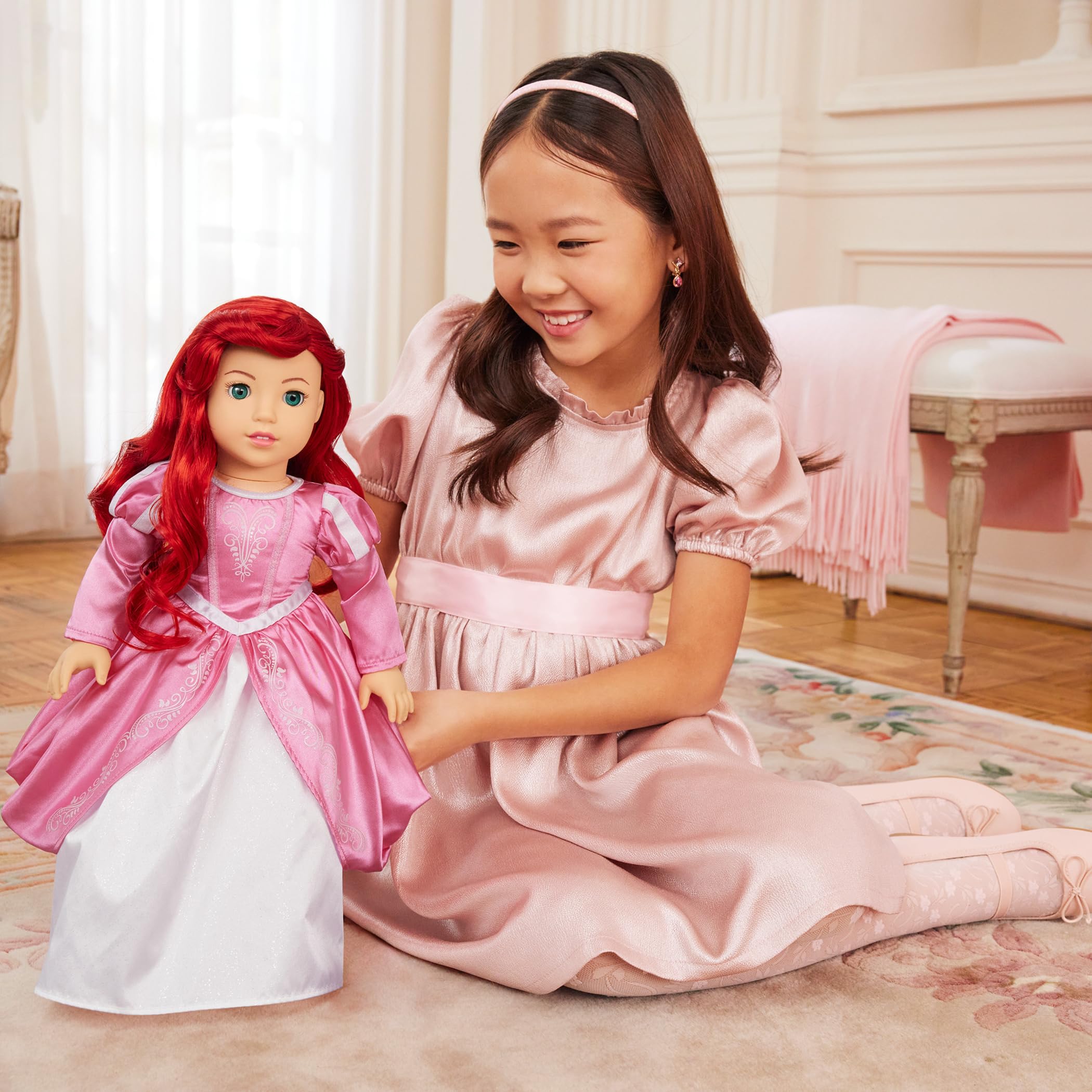 American Girl, Disney Prinzessin Arielle Schloss Ballkleid Sebastian Figur & Zubehör 45,7 cm Puppenkleidung ab 6 Jahren