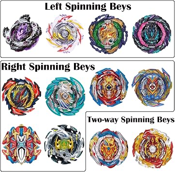 Bey Battling Burst Toy Set, 12pcs Spinning Burst Tops 2 Two-Ways Launchers with Grip, Combat Tops Battle Game with Portable Box Gift for Kids Children Boys 6-12