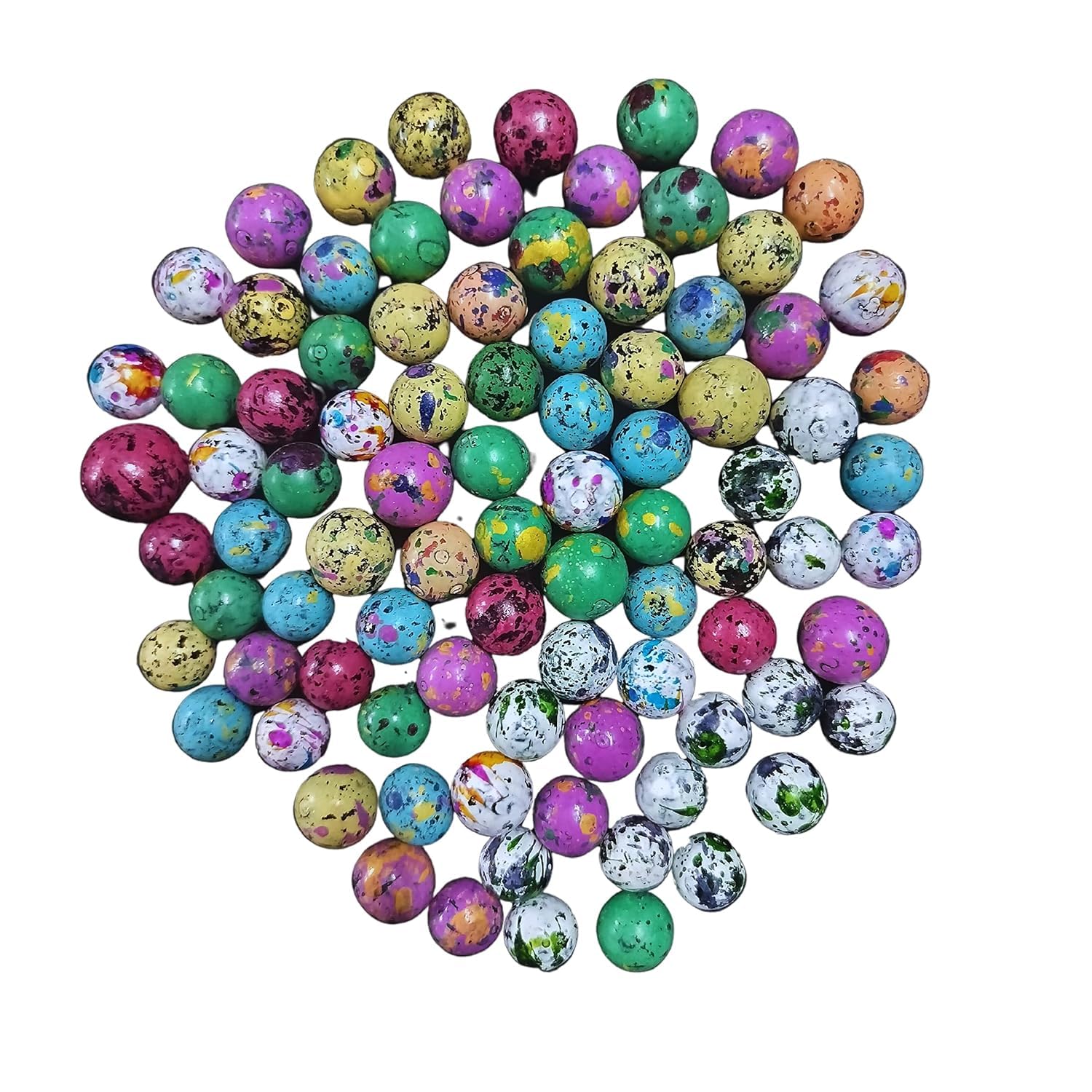 ikis 50 Peice Italian Marble Balls, 15mm, Multi-Colour, Decorative and Playing Purpose-image-49