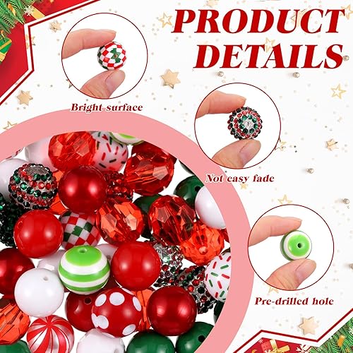 Vista 79 de Sasylvia 100 cuentas de diamantes de imitación de 0.78 pulgadas (0.787 in), bolas de discoteca brillantes, de plástico, gruesas, sueltas, redondas