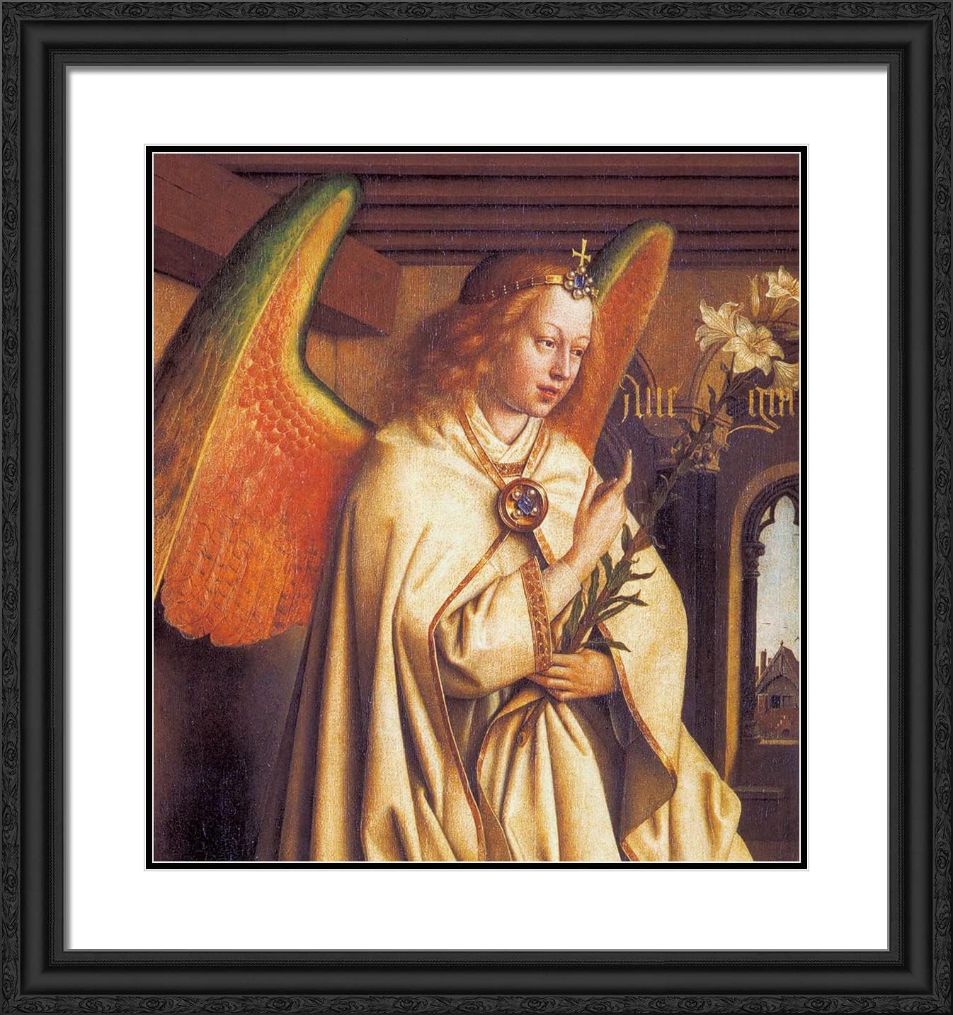 ArtDirect Van Eyck, Jan 20x21 Gold Ornate Framed Art Print with Double Matting Titled: The Ghent Altarpiece II