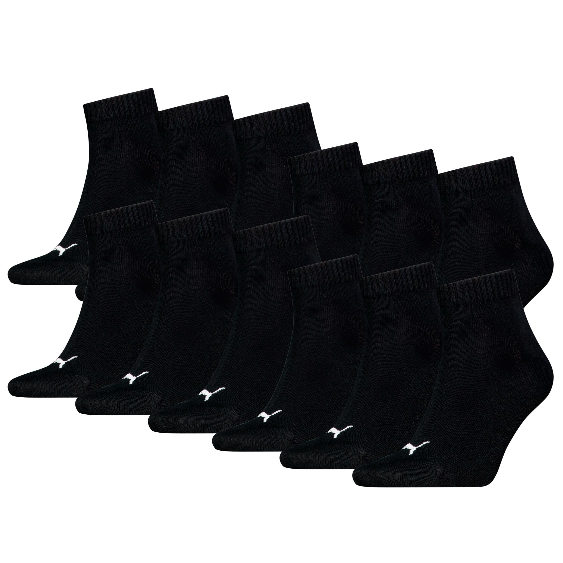 PUMA Unisex Quartersocken 12 Par De Mezcla Algodón, Corto Calcetines para
