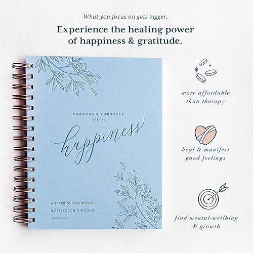 Miniatura 2 de Jen Simpson Design Diario guiado de felicidad, diario diario de gratitud y reflexión, diario de manifestación para atención plena, diario sin fecha