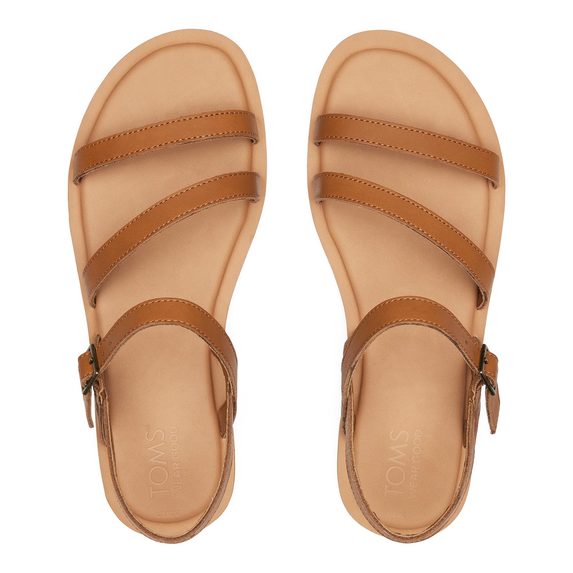 TOMS Women's Kira Sandal, Leather Upper