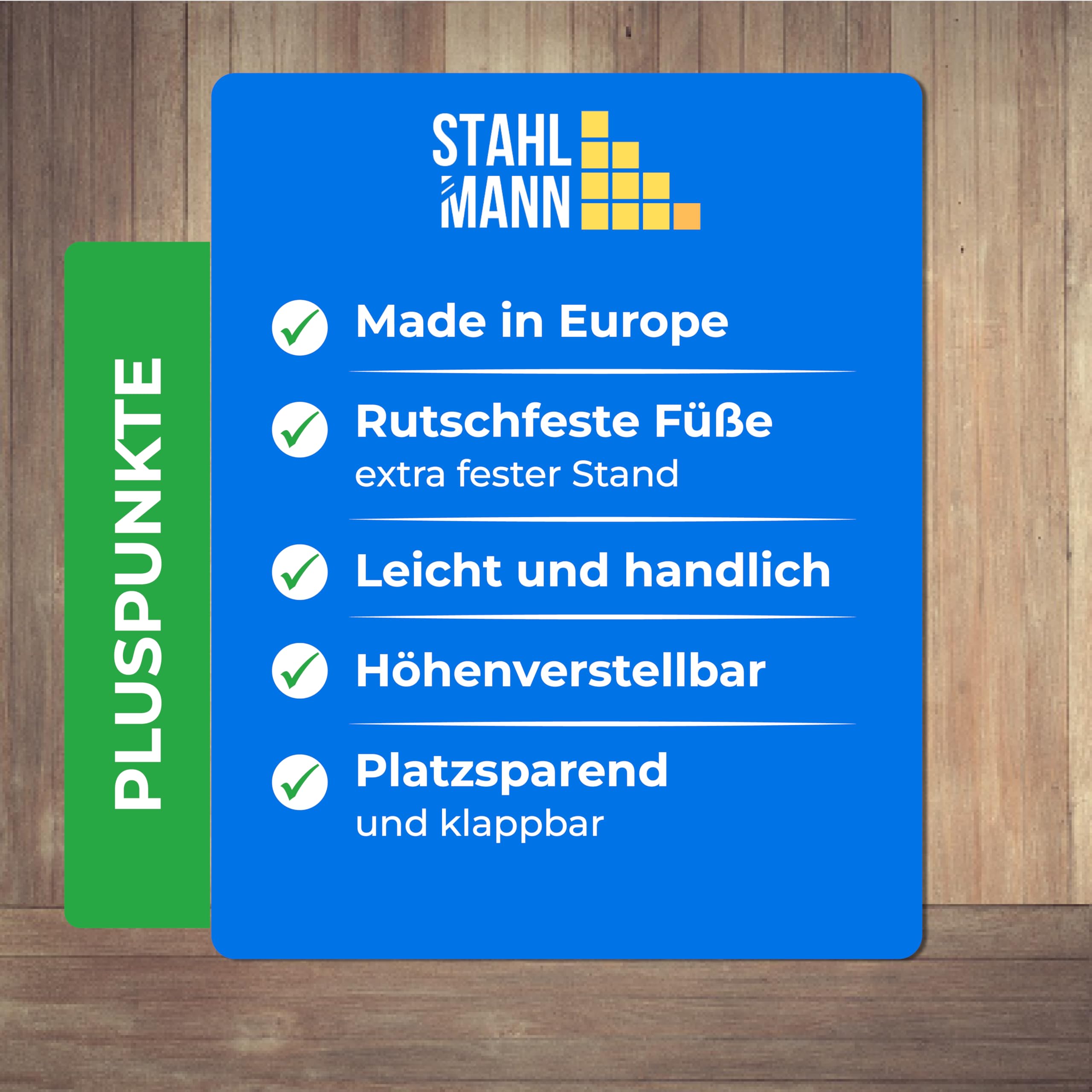 STAHLMANN ® Bügelbrett [114x34 Bügelfäche ] Grau mit rutschfesten Füßen – robuster Bügeltisch – extra stabiles Bügelbrett [Made IN EU] – Tischbügelbrett