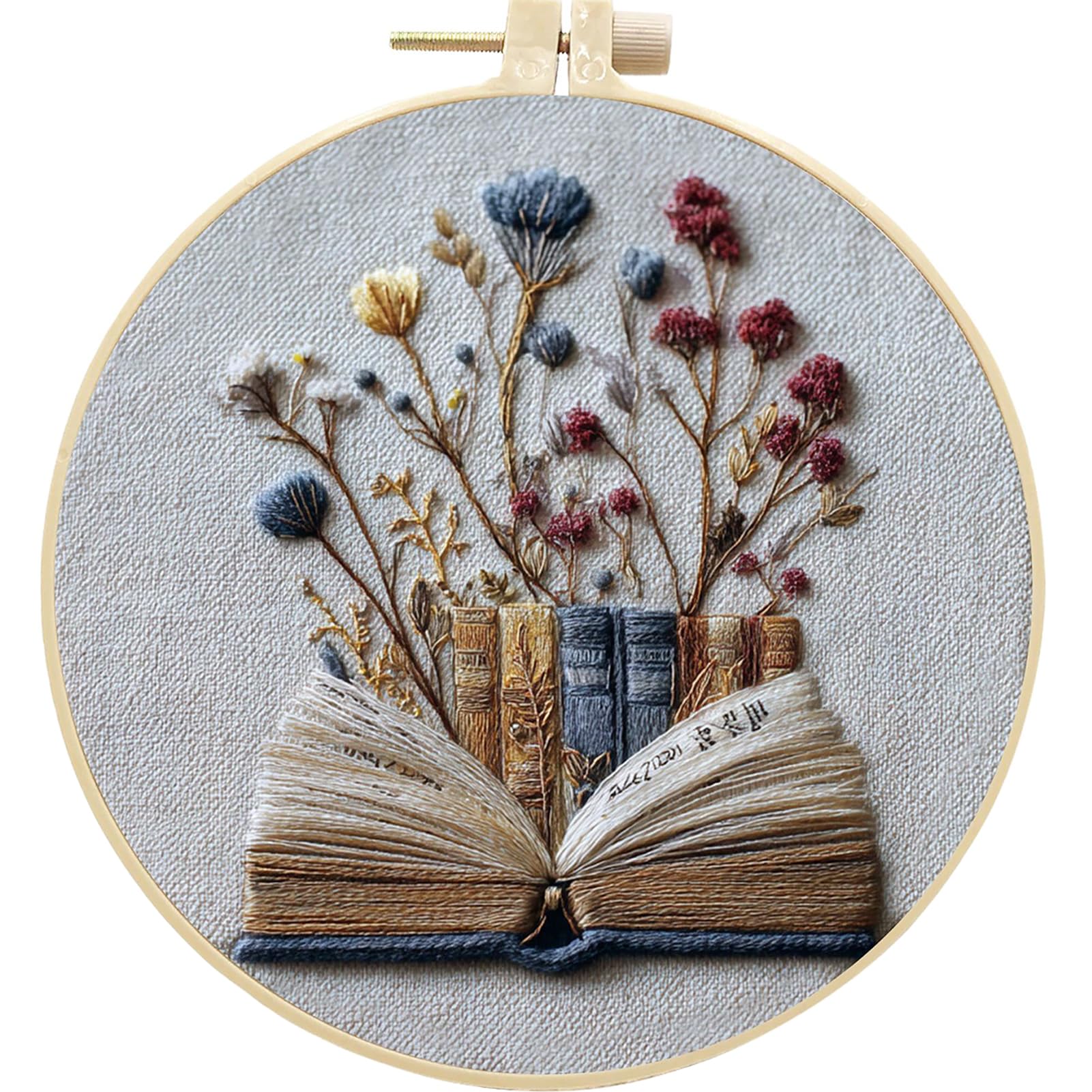 Beginner Embroidery Kit - Flower Cross Stitch Kit -7 Beginner Embroidery Kit - Flower Cross Stitch Kit -7