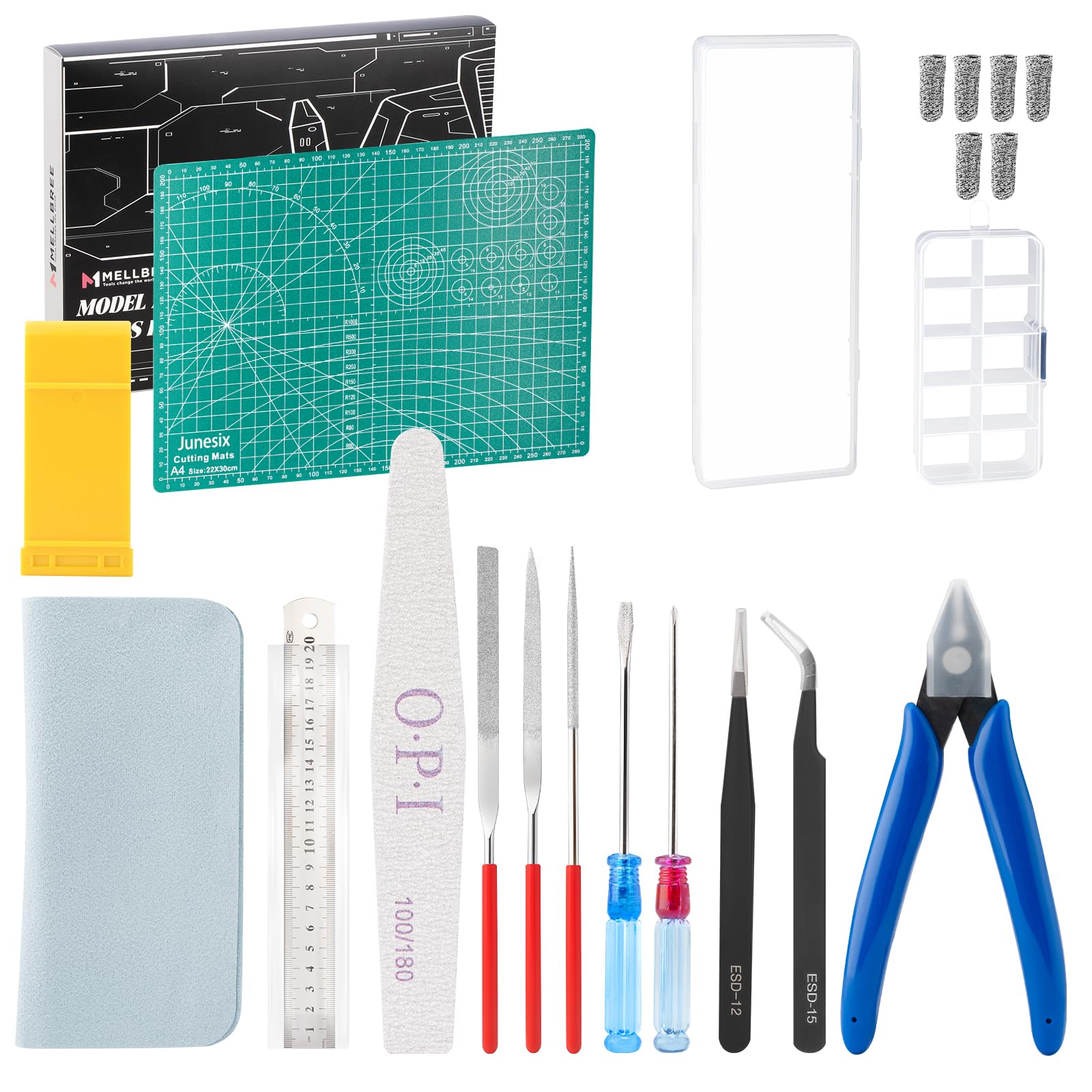 Ensemble d'outils de base portables de 30 pièces pour l'assemblage précis de miniatures - 8