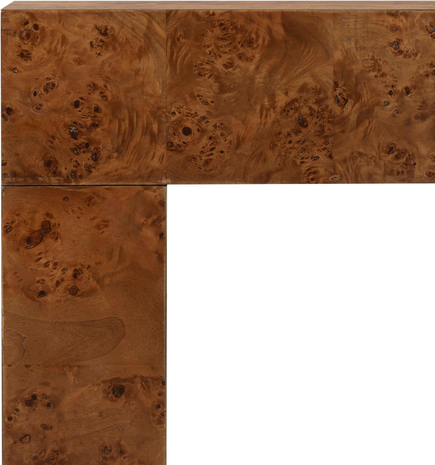 SAFAVIEH Couture Collection – Betharose Walnut Burl Wood Console Table, Modern Entryway & Living Room Accent (SFV2221A)
