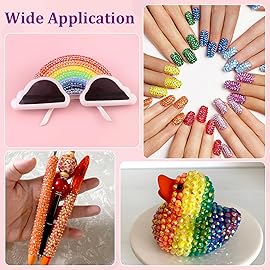 16000Pcs Resin Rhinestones with Tweezers for Crafting, Orange AB 2-6mm Mixed Sizes Non Hotfix Flatback Gems, Bedazzling Crystal for DIY Crafts Clothing Tumblers Mugs Shoes Fabric Decor Nail Art