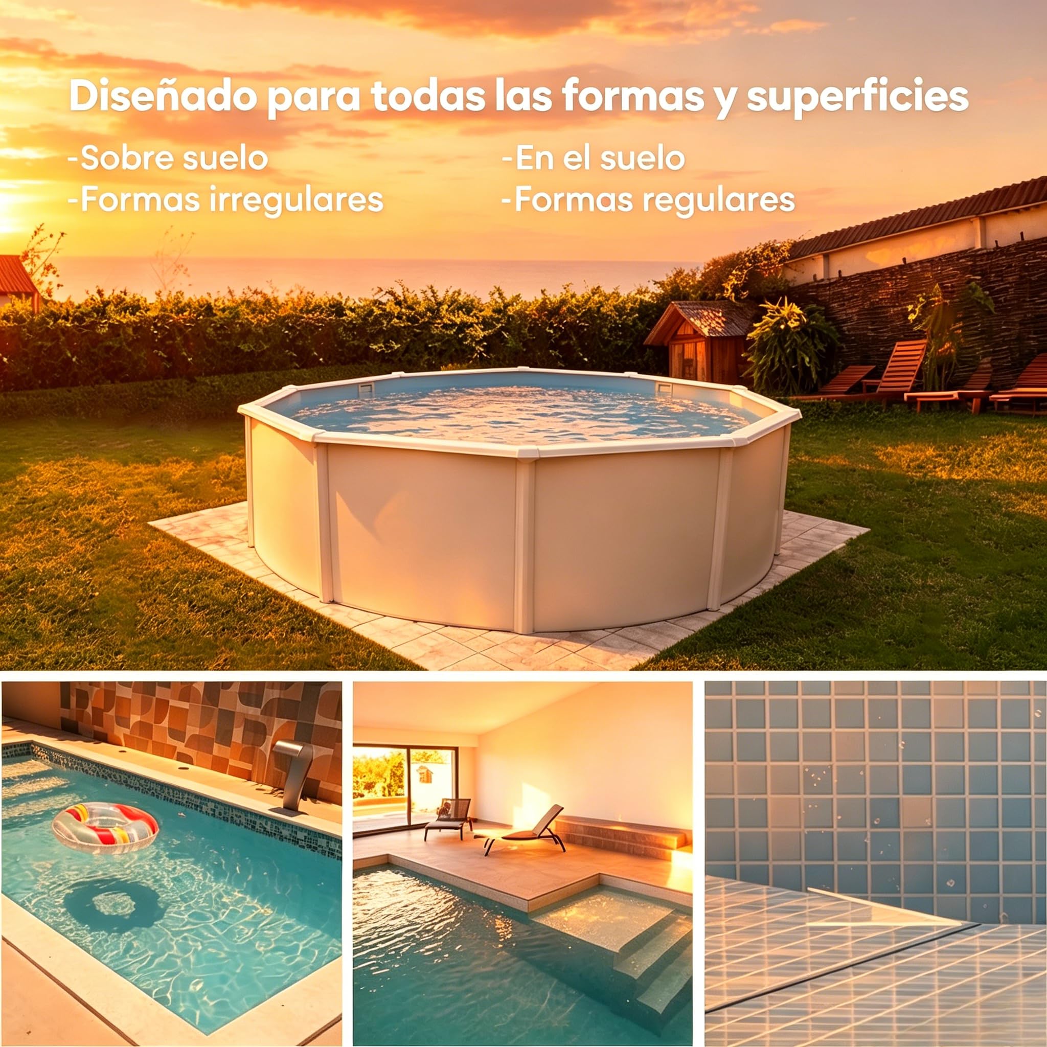 Robot Limpiafondos Piscina Inalámbrico con Flotador, Recogida sin Poste, 2 Motores, 90Min, 80m², Autoaparcamiento Inteligente, Diseño Biónico, Fácil de Usar para Piscina Elevada y Enterrada