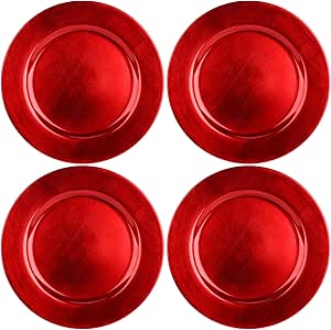 Com-four® 8x Platzteller 33cm - Wiederverwendbare Tischdekoration Für Hochzeiten & Feiern