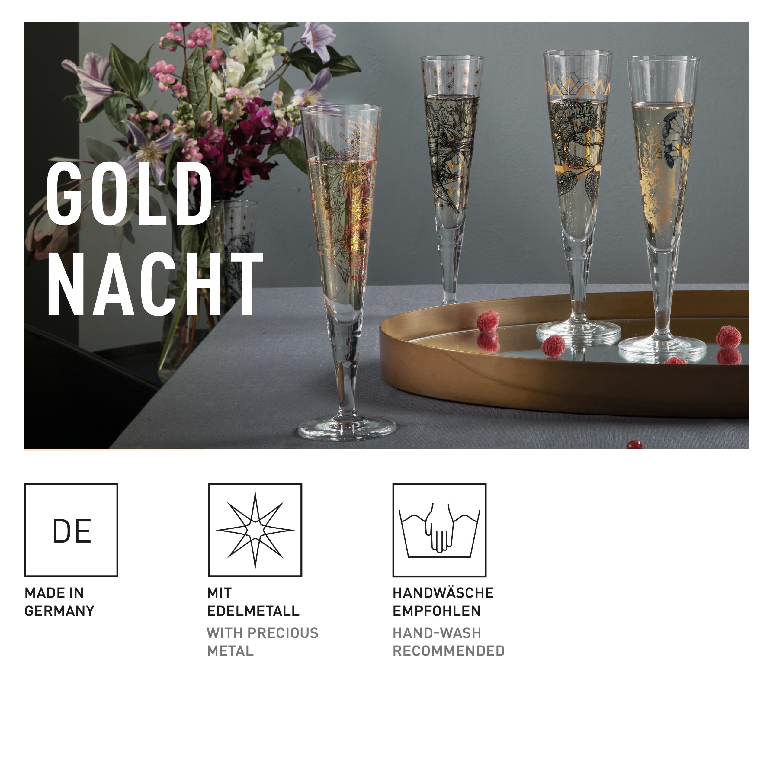 RITZENHOFF Set di 2 bicchieri da champagne - 200 ml - Made in Germany