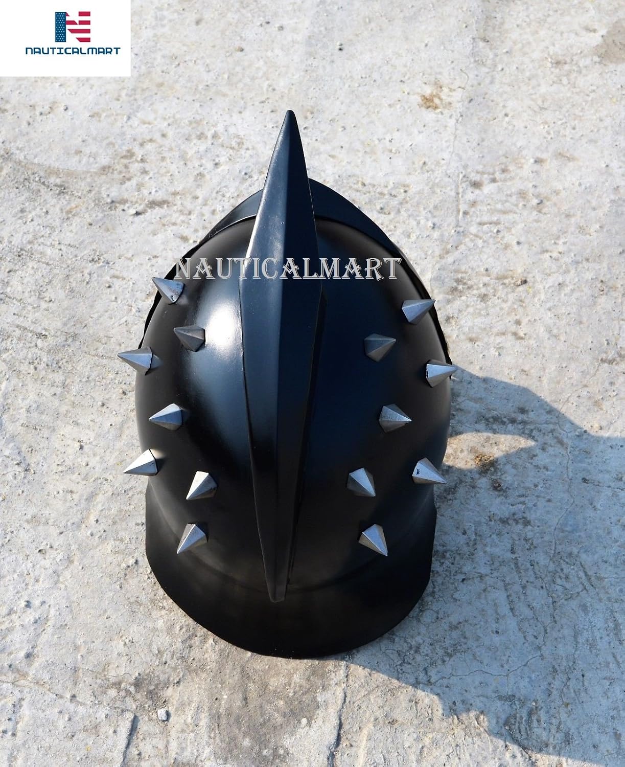 NauticalMart Medieval Black Ancient Roman Gladiator Spiked Maximus Meridius Armor Helmet